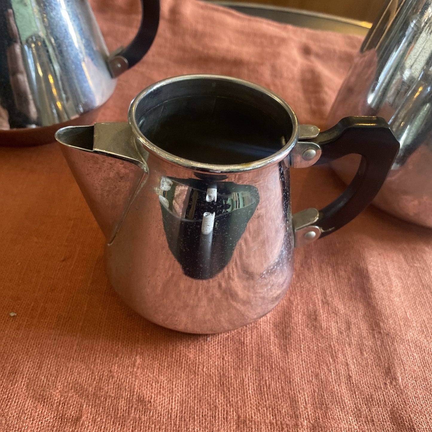 Service A Café Vintage En Métal Argenté