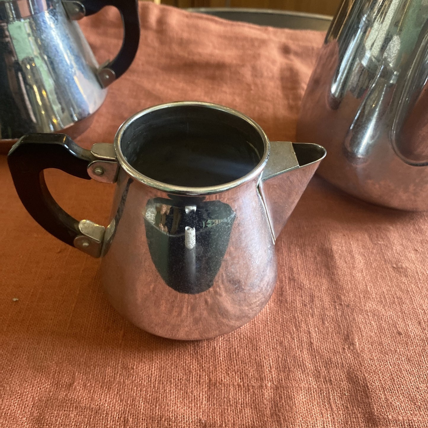 Service A Café Vintage En Métal Argenté
