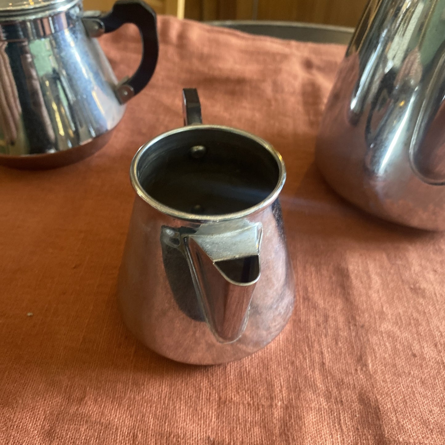 Service A Café Vintage En Métal Argenté