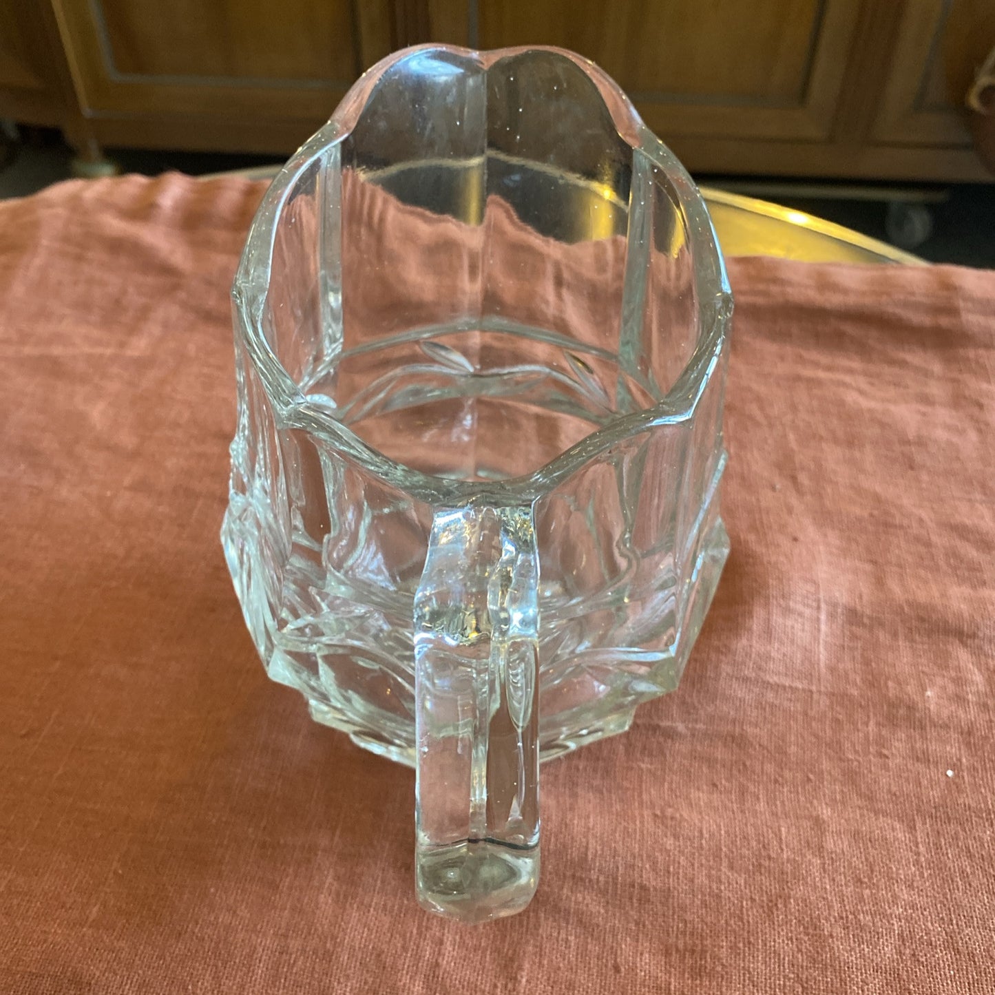 Pichet En Verre Taillé Ancien