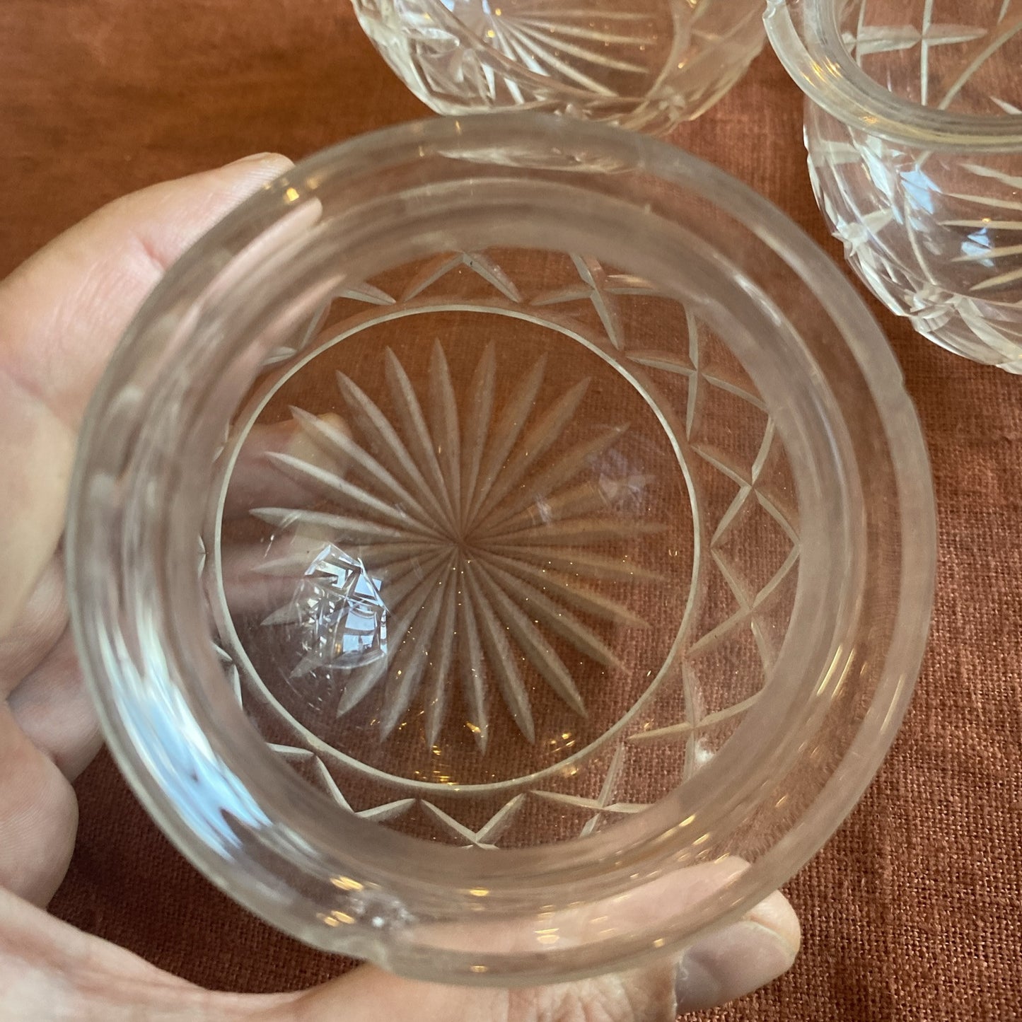 Lot De 3 Boule En Verre Taille Pour Applique