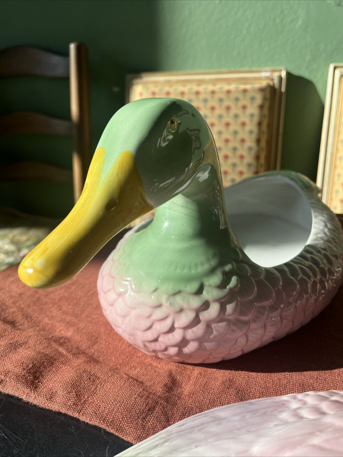 Grande Boîte En Céramique Canard