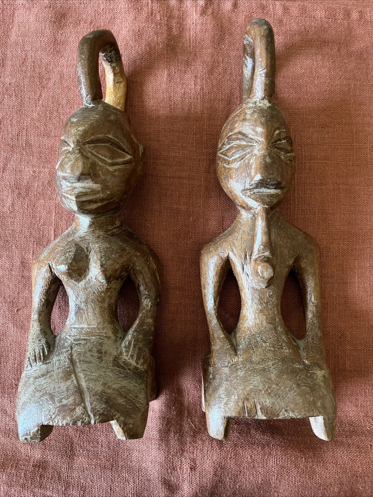 Couple De Statuettes Ethniques
