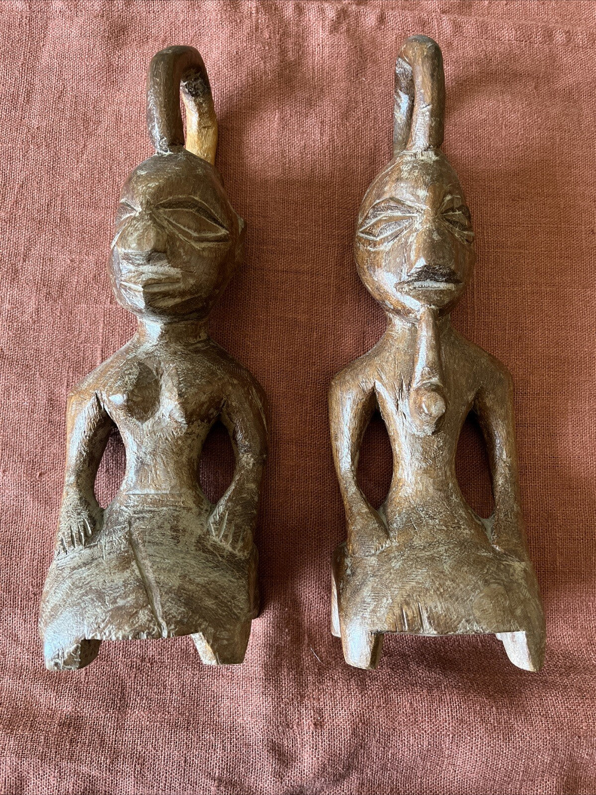 Couple De Statuettes Ethniques