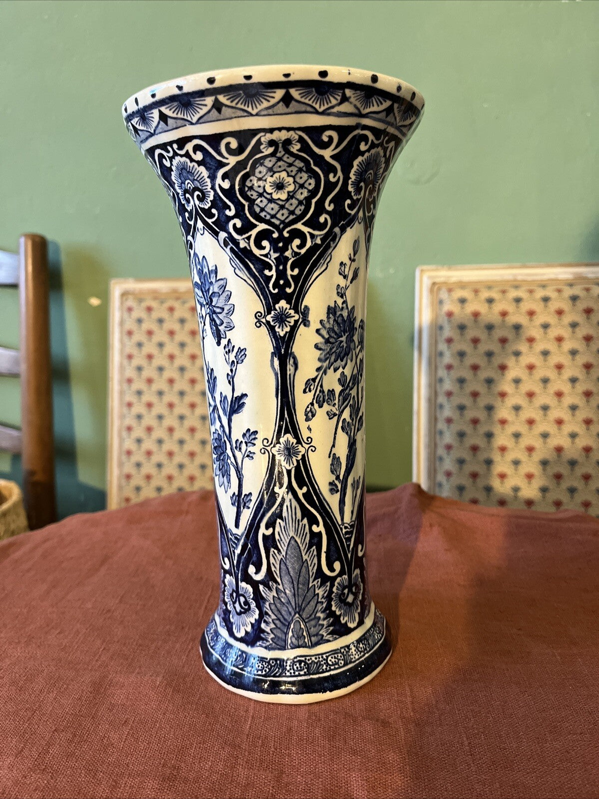 Vase Delfts Par Boch Bleu Blanc