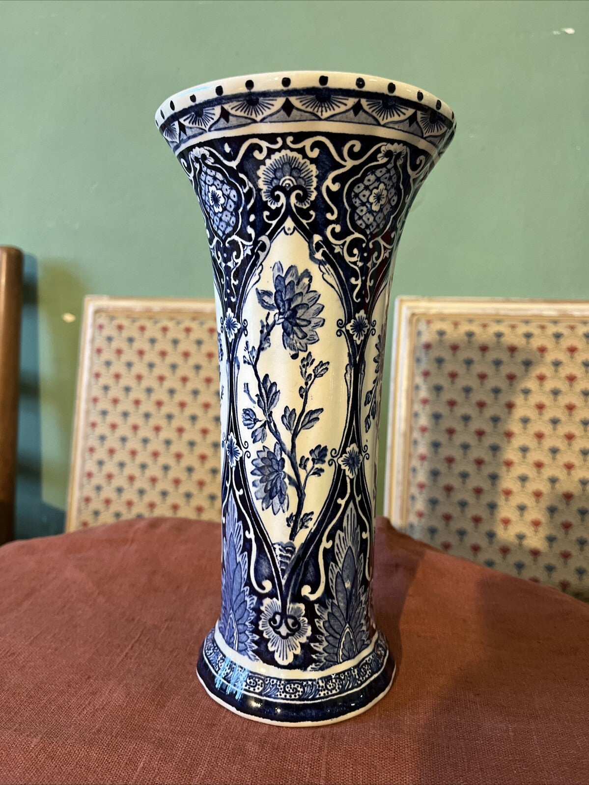 Vase Delfts Par Boch Bleu Blanc