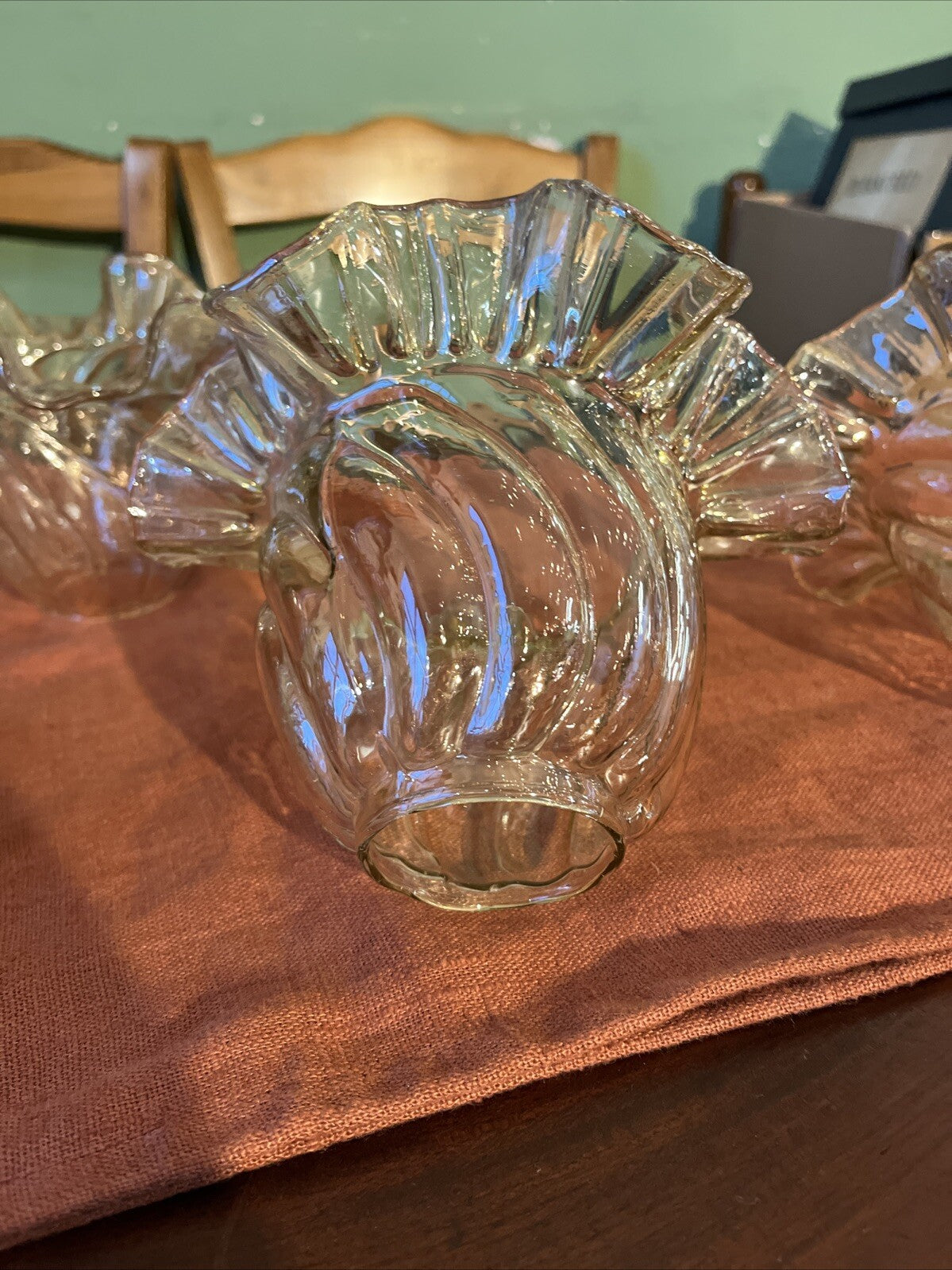 Lot De 4 Tulipes Vintage En Verre