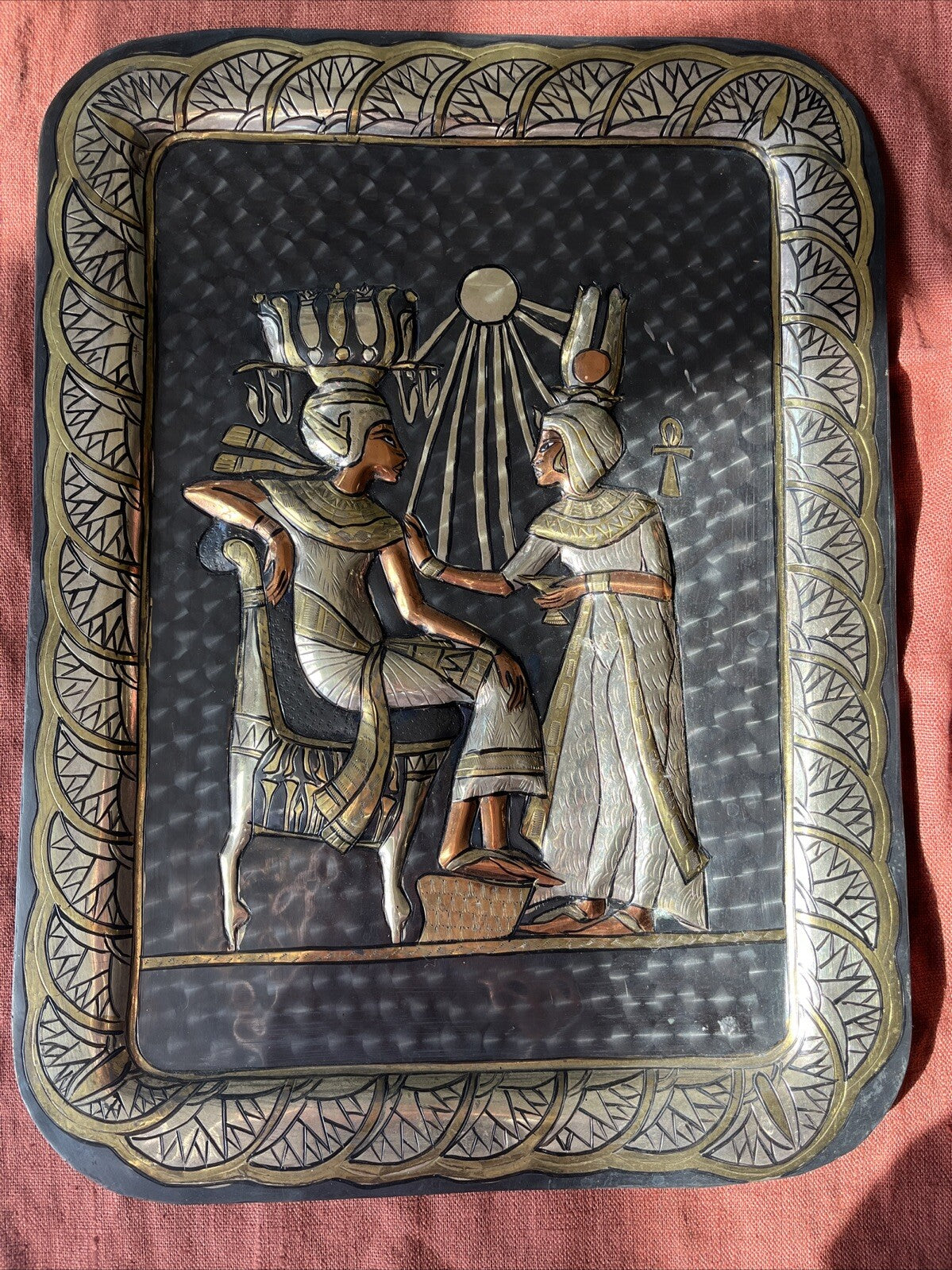 Plaque Égyptienne Métal 1992