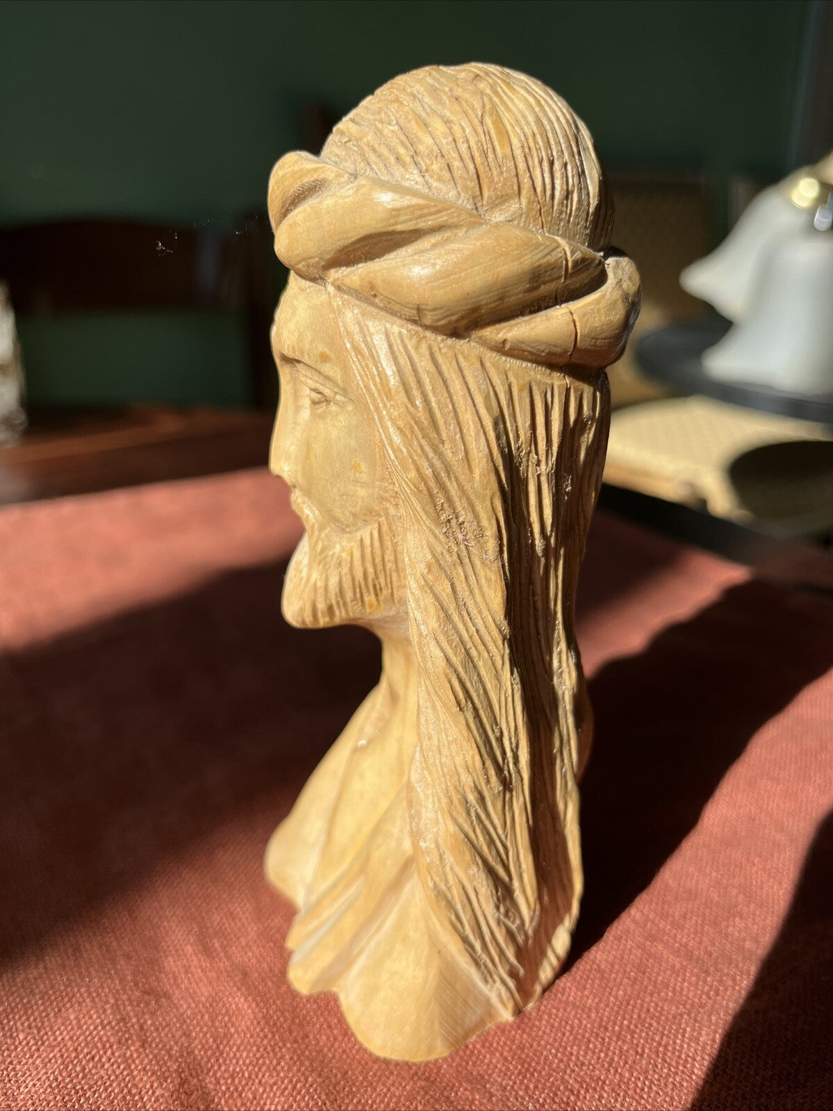 Petit Buste En Bois Jesus