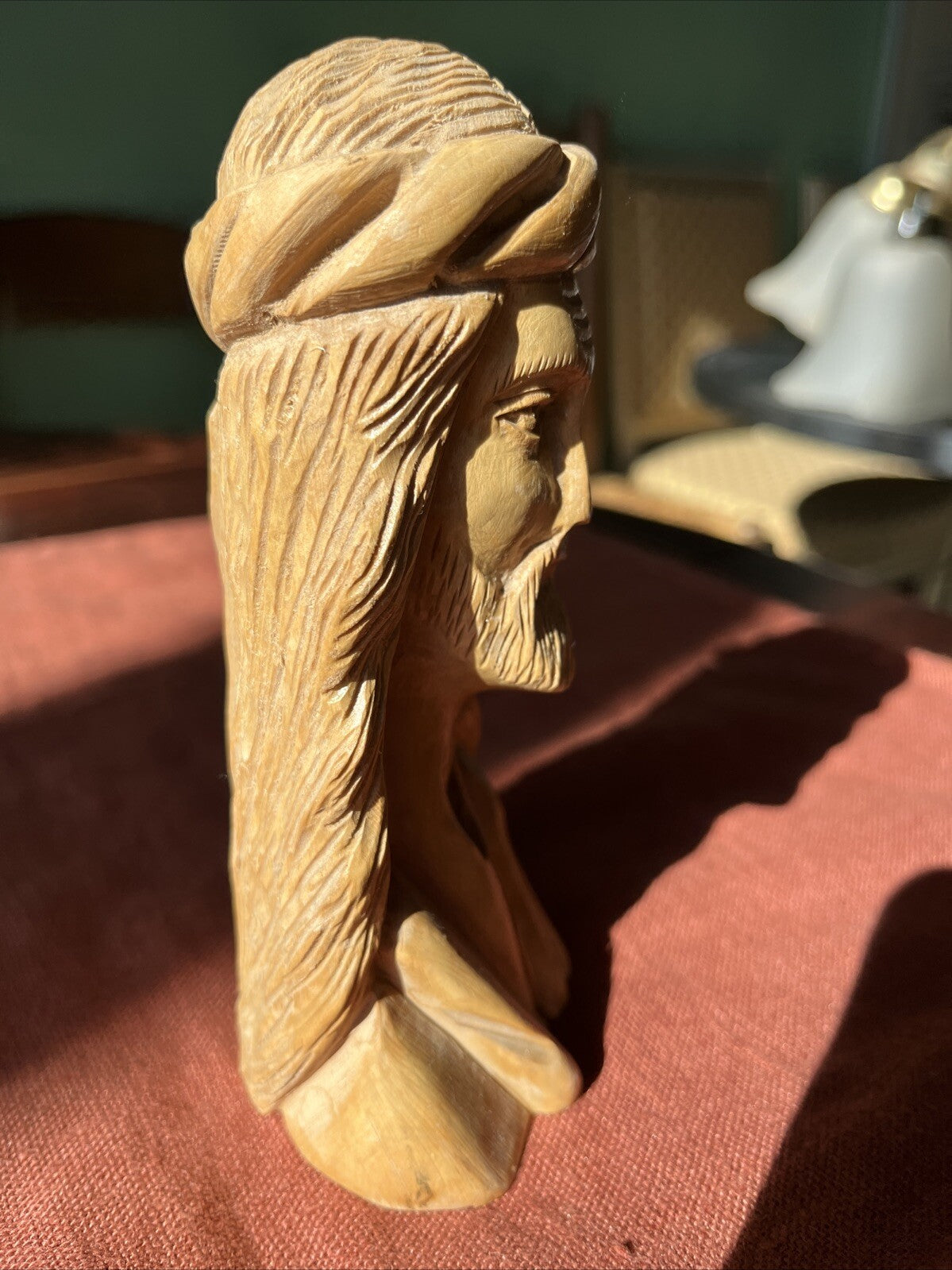 Petit Buste En Bois Jesus