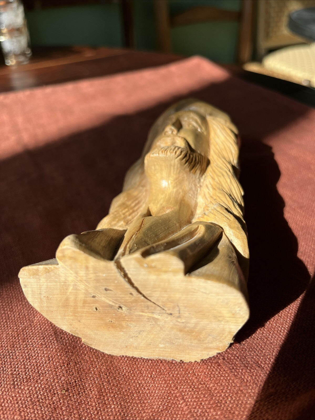 Petit Buste En Bois Jesus