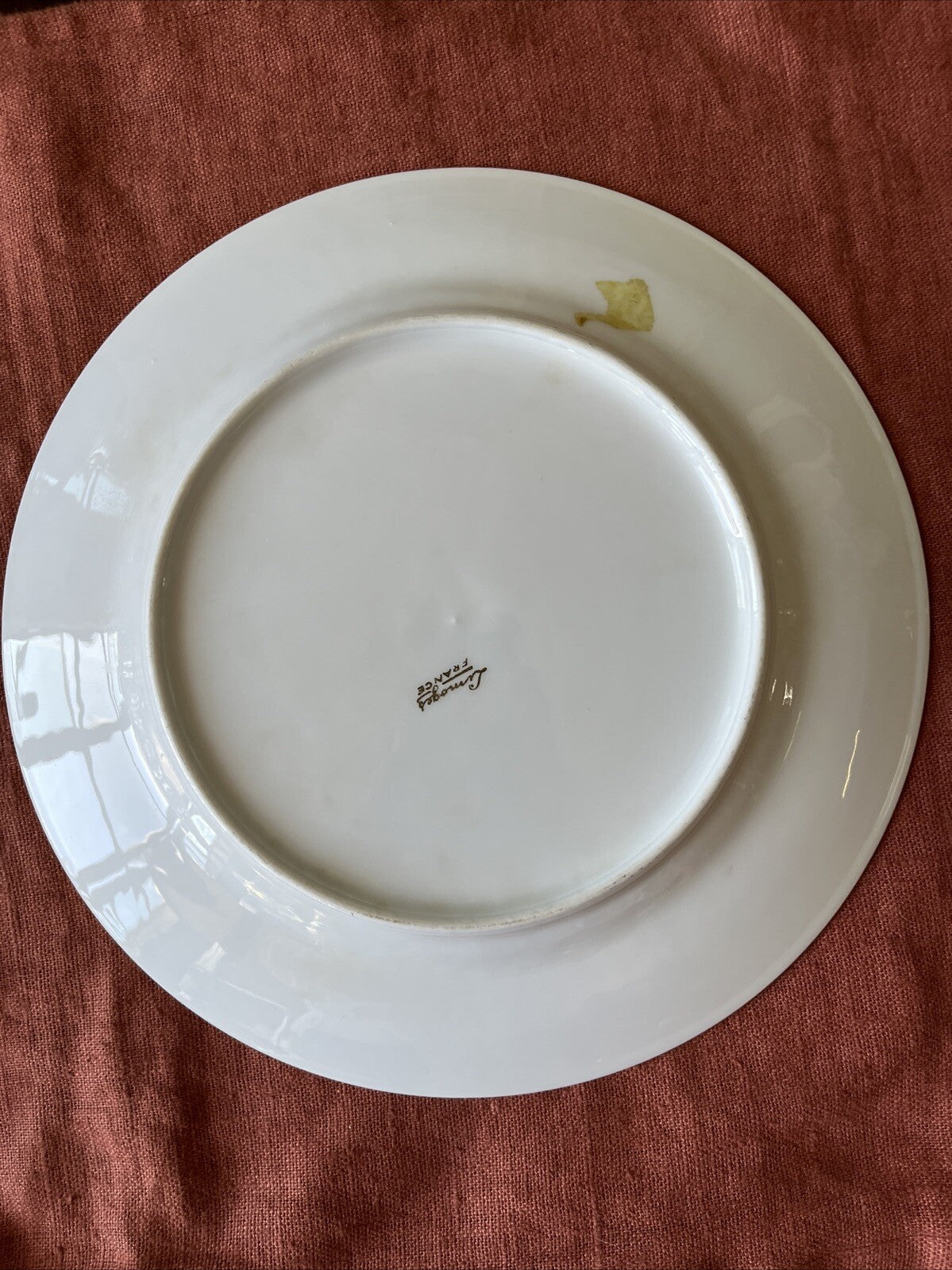 Assiette Limoges Bleu Et Doré Fragonard