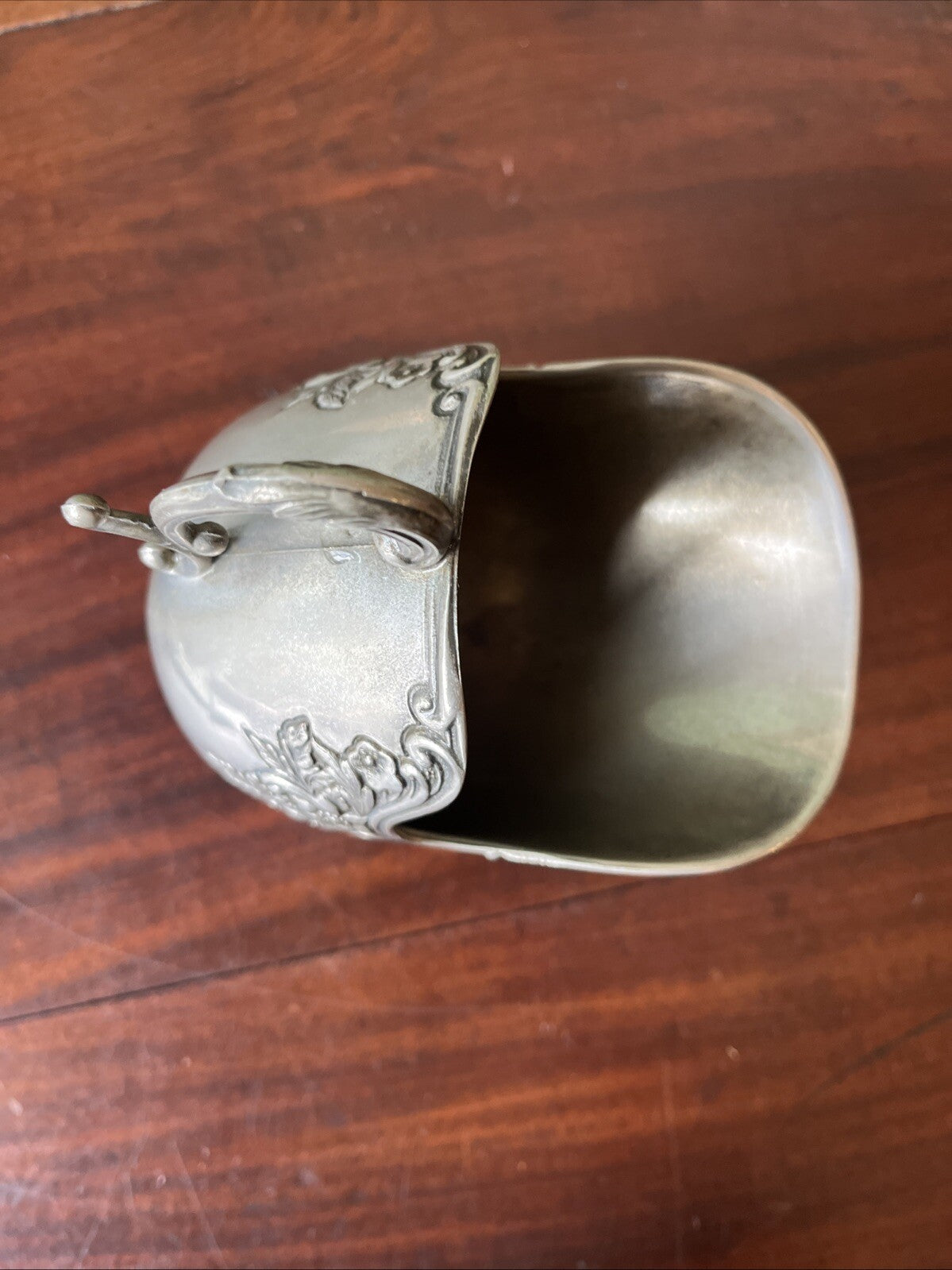 Ancien Sucrier En Métal Argenté