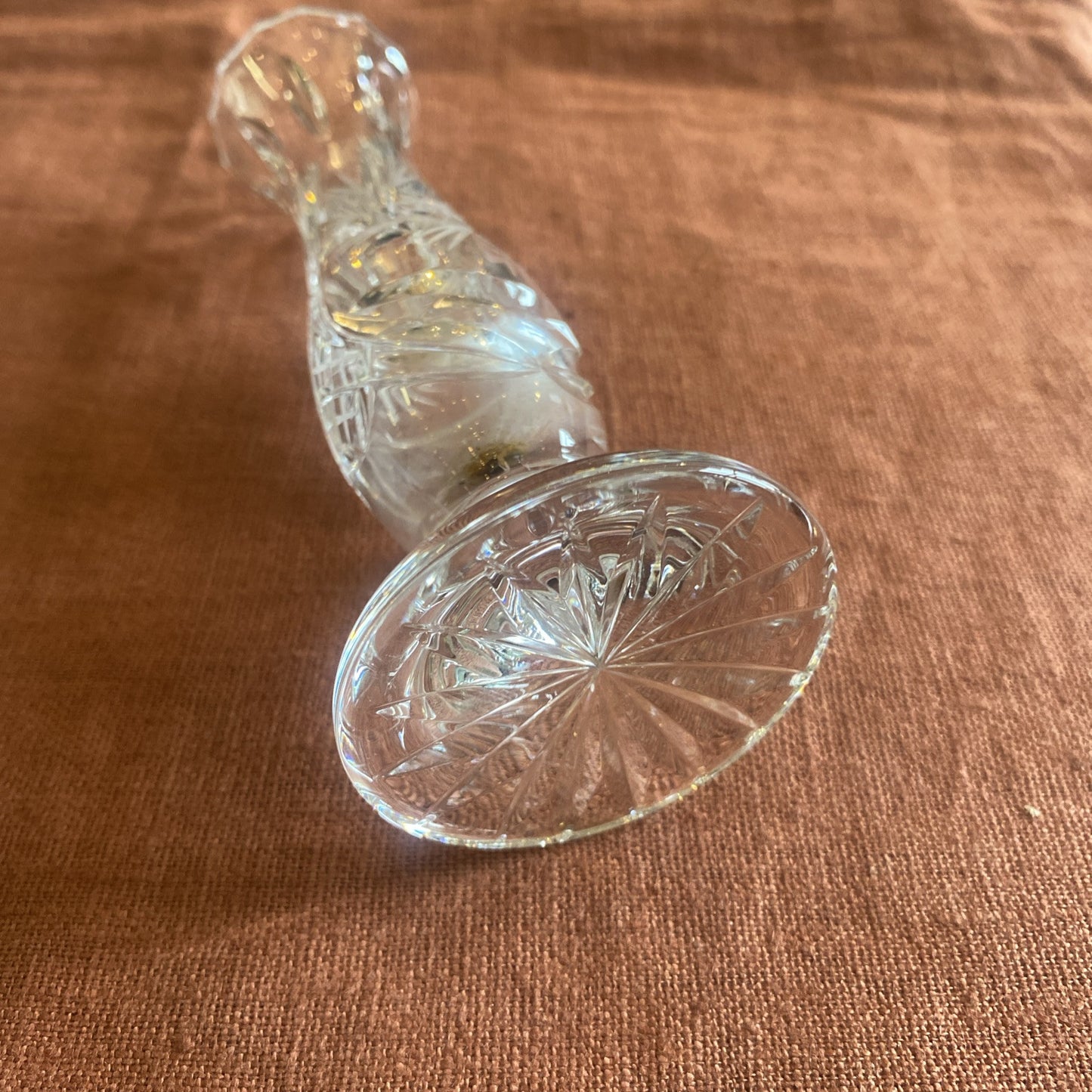 Soliflore En Cristal Taillé