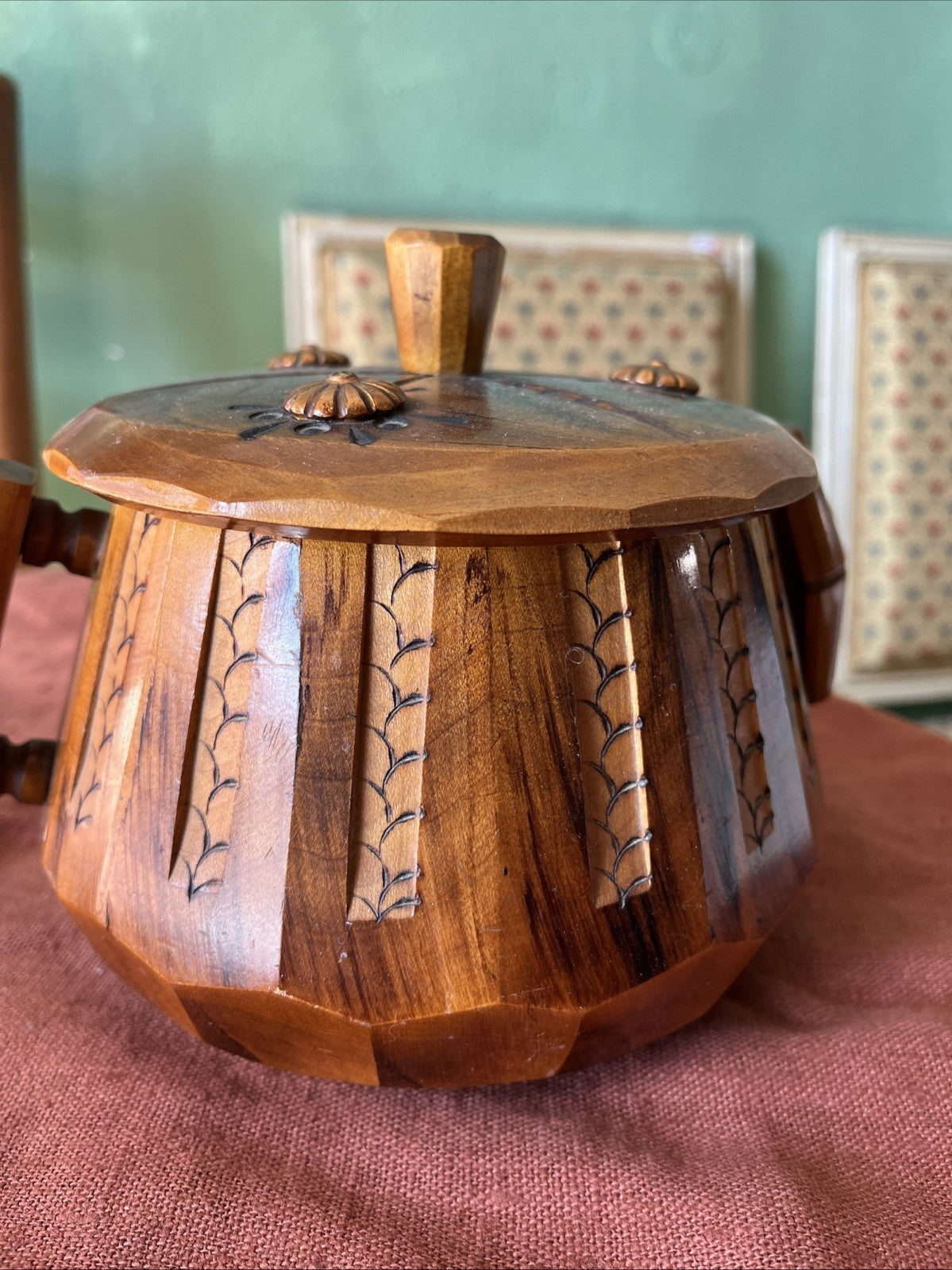 Ancien Pot En Bois Orezza Corse
