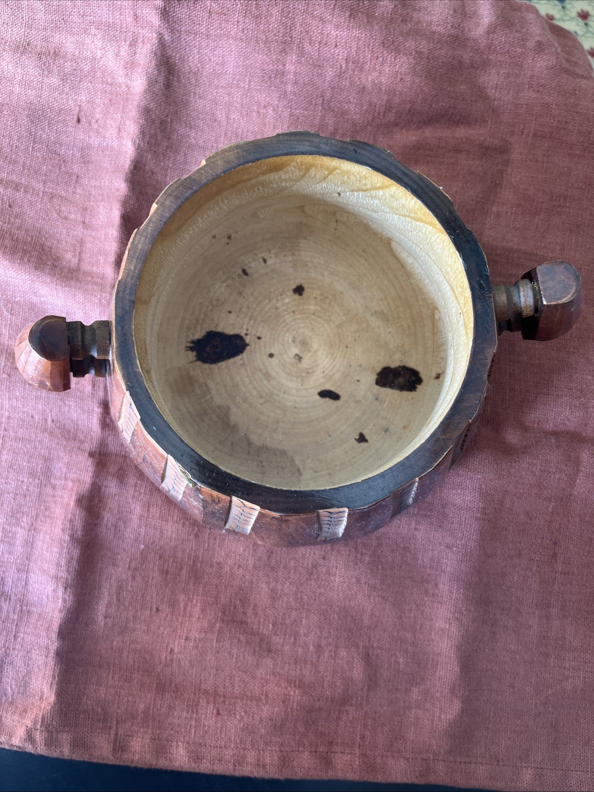 Ancien Pot En Bois Orezza Corse