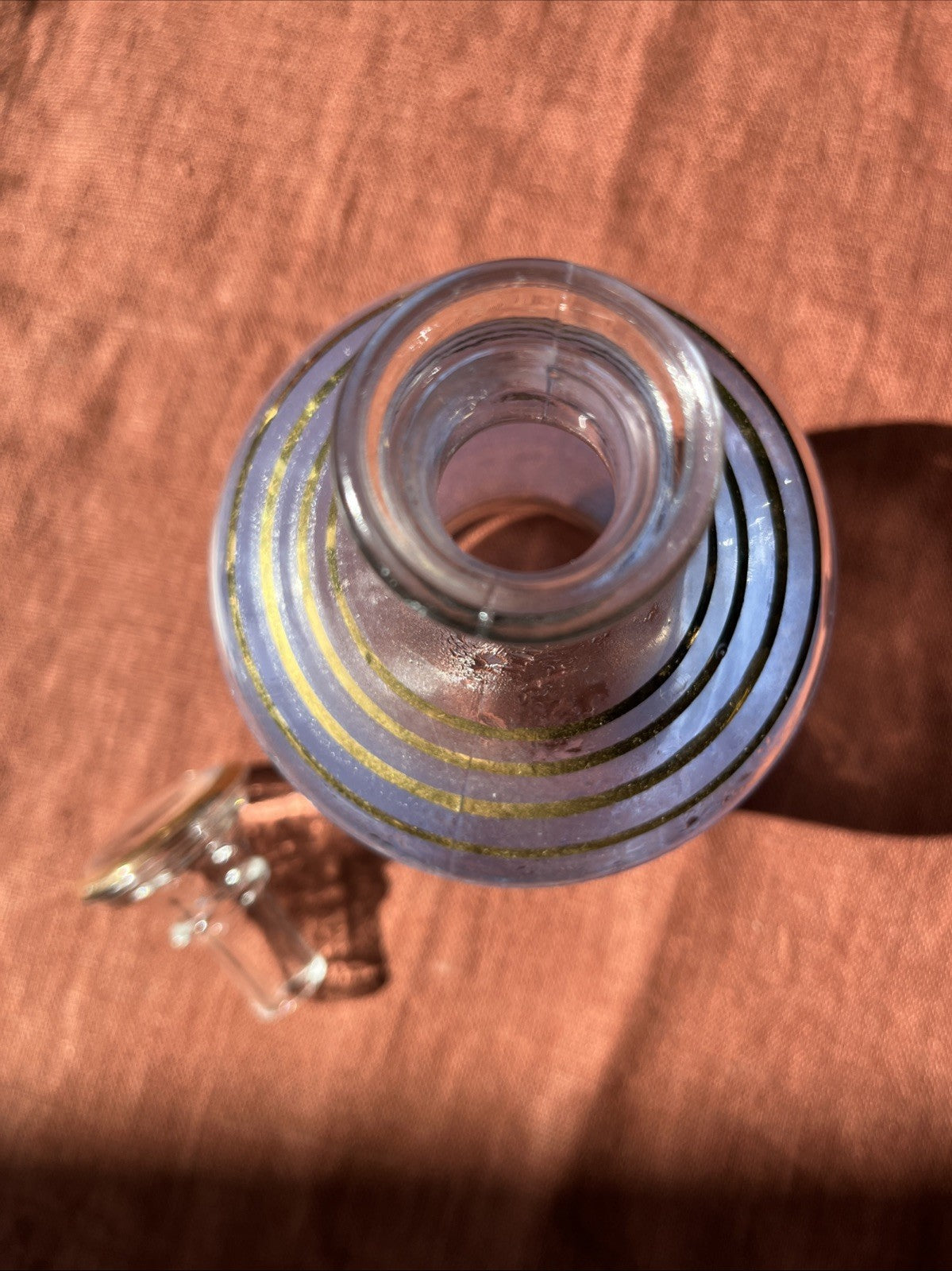 Carafe Liqueur Bleu Et Doré