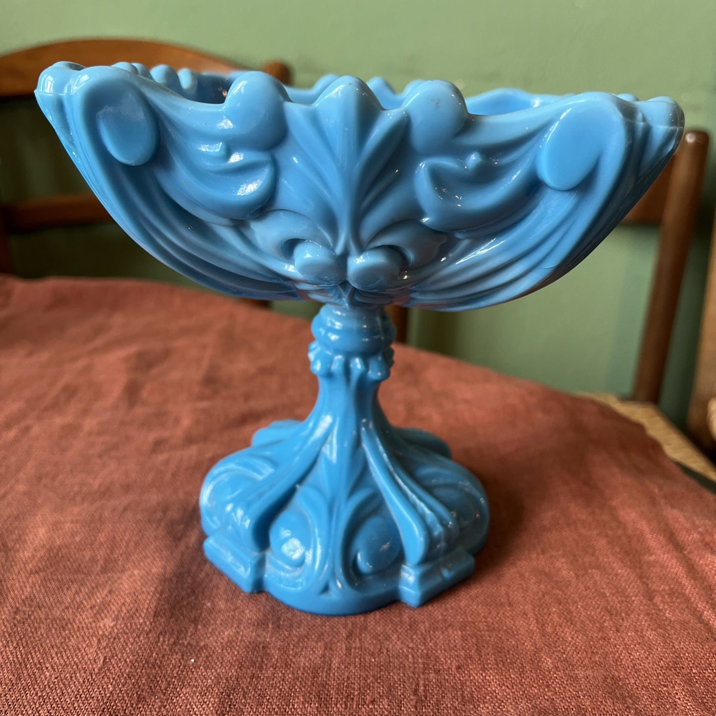 Coupe En Opaline Bleu
