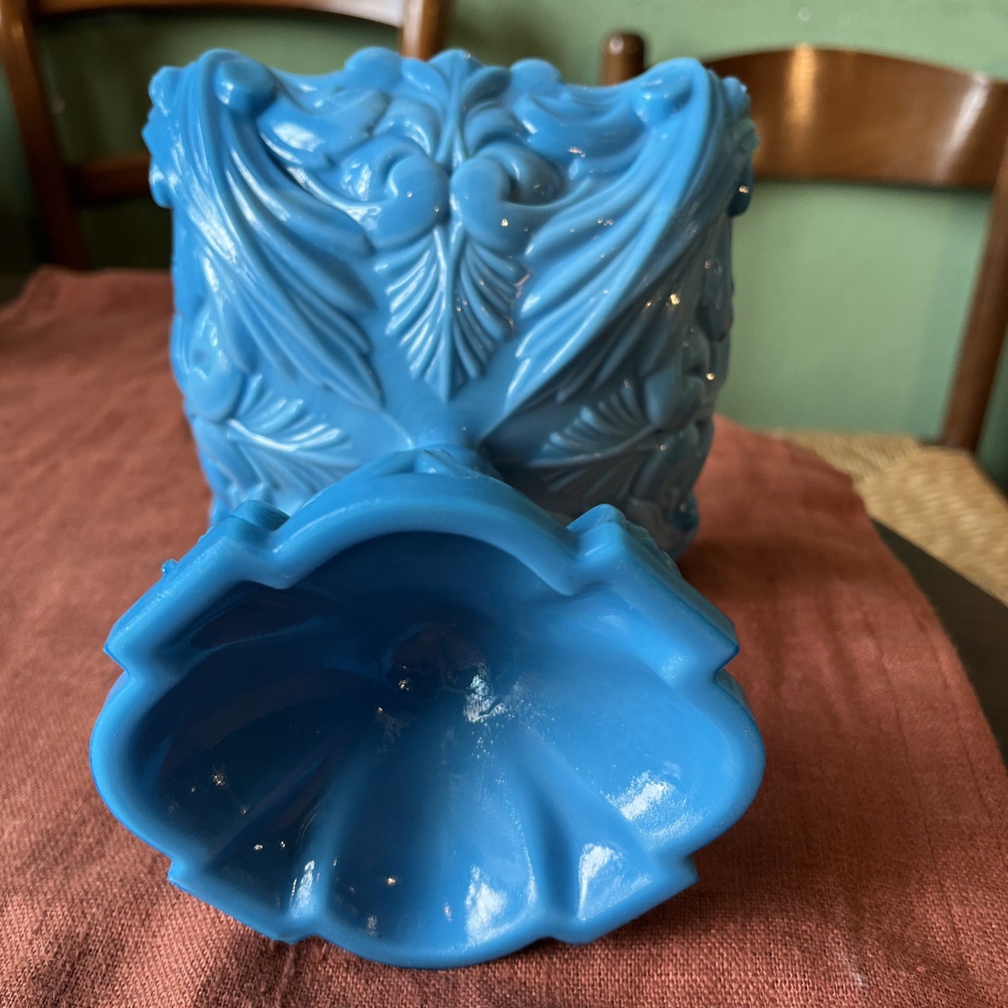 Coupe En Opaline Bleu