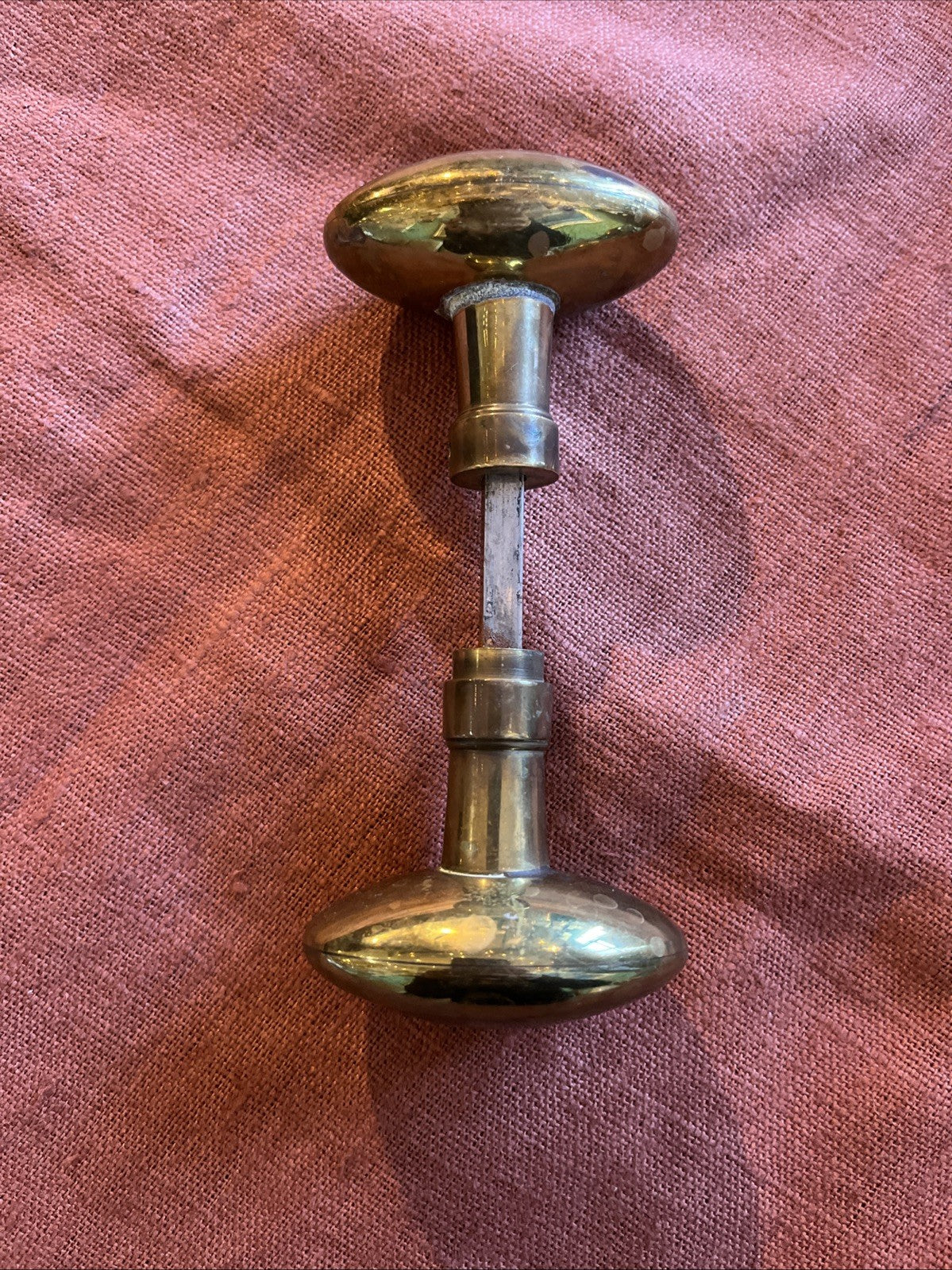 Ancienne Poignée De Porte Boutons Doré