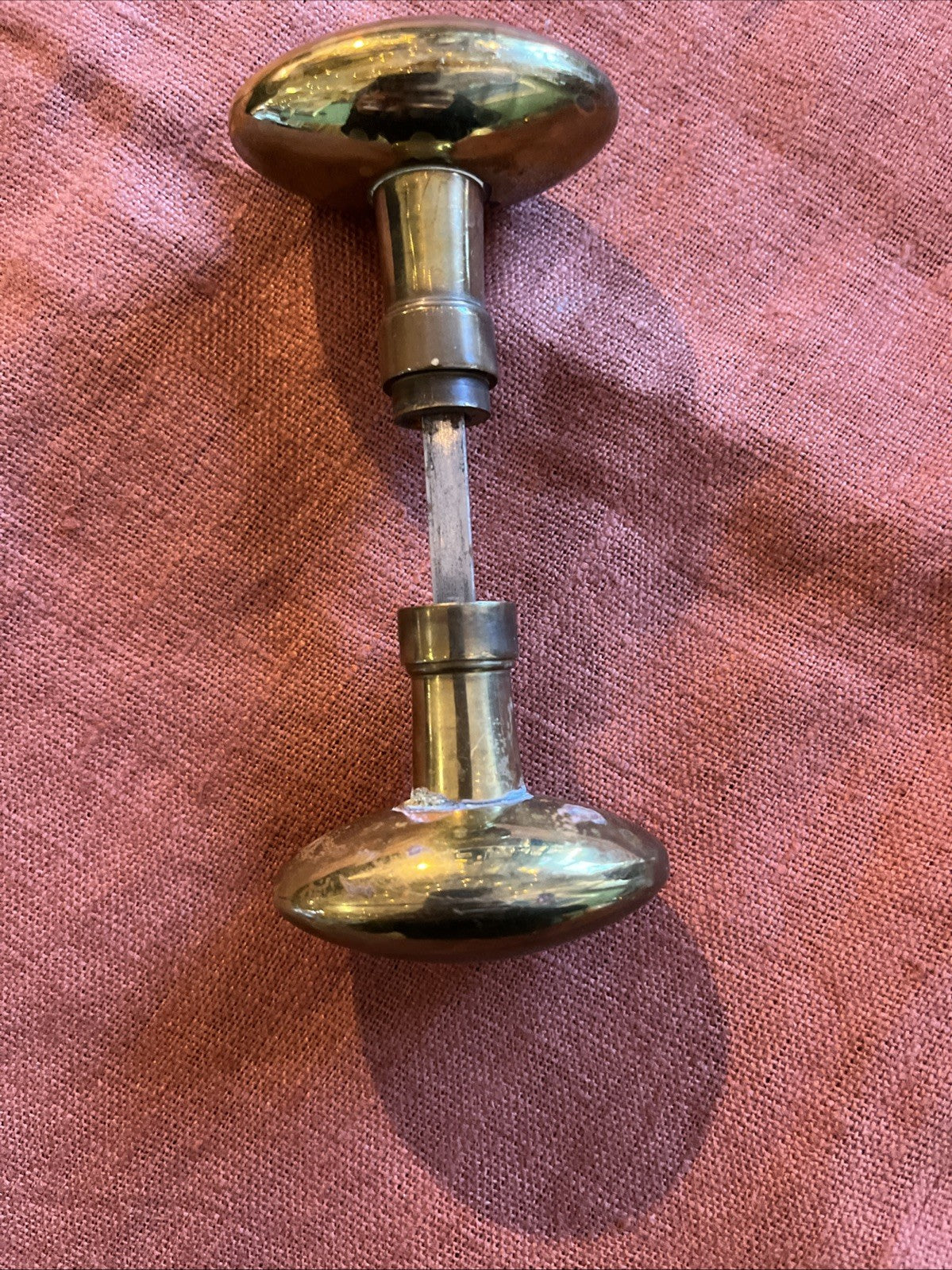 Ancienne Poignée De Porte Boutons Doré