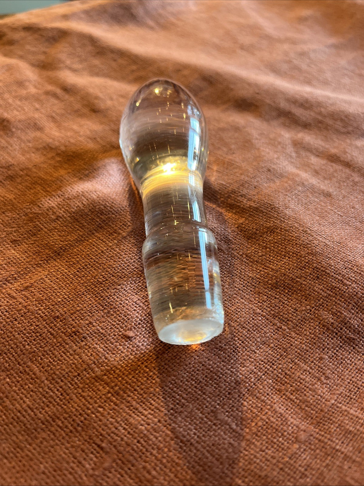 Ancien Bouchon De Carafe En Verre