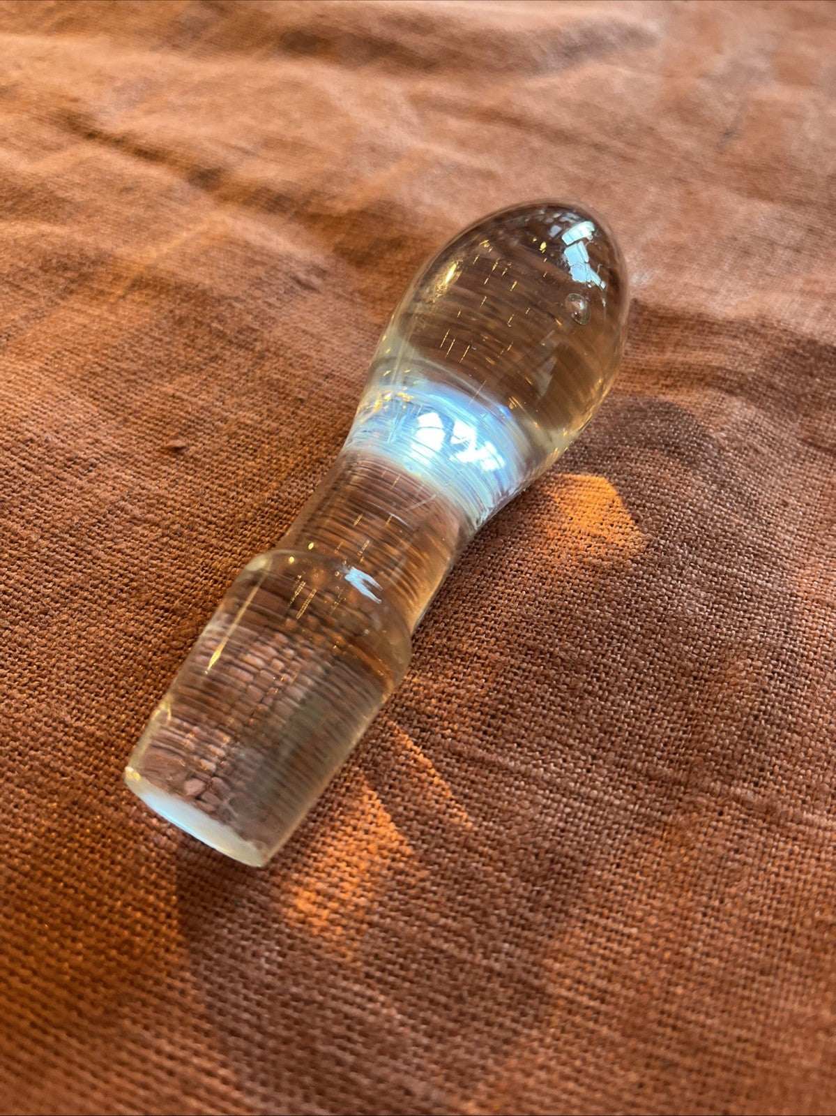 Ancien Bouchon De Carafe En Verre