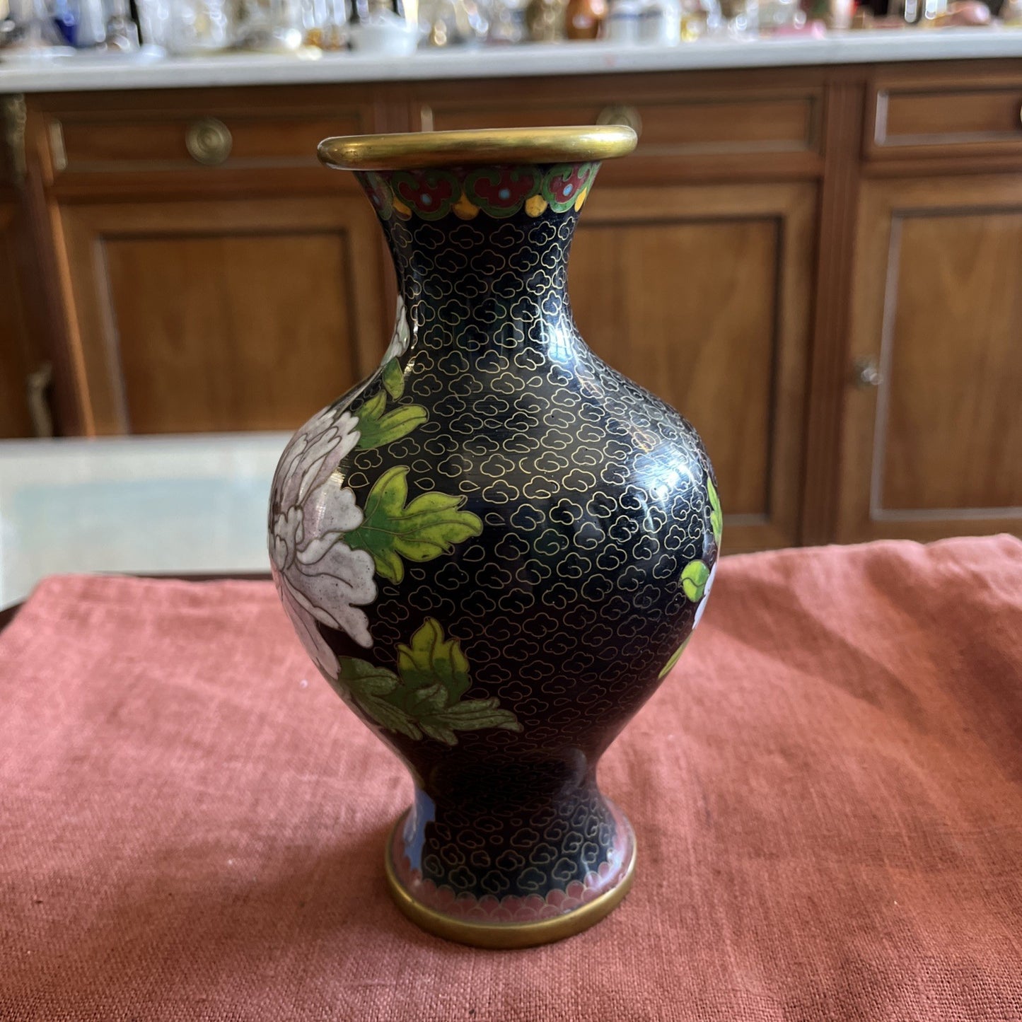 Vase Cloisonné Émaillé Chinois