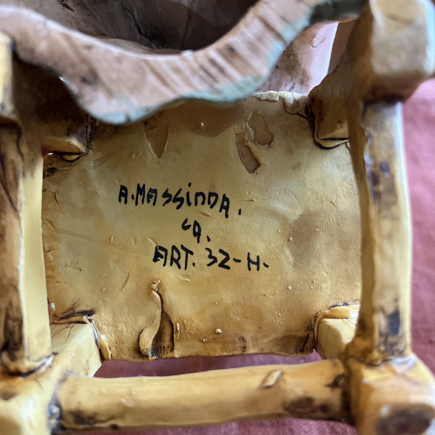 Figurine En Céramique Sorcière Signée A. Massima