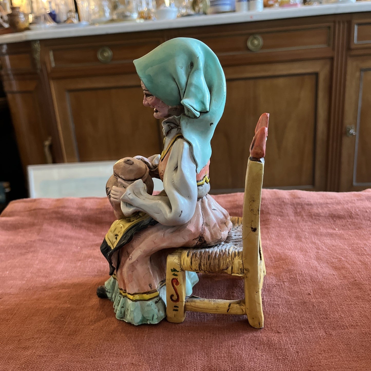 Figurine En Céramique Sorcière Signée A. Massima