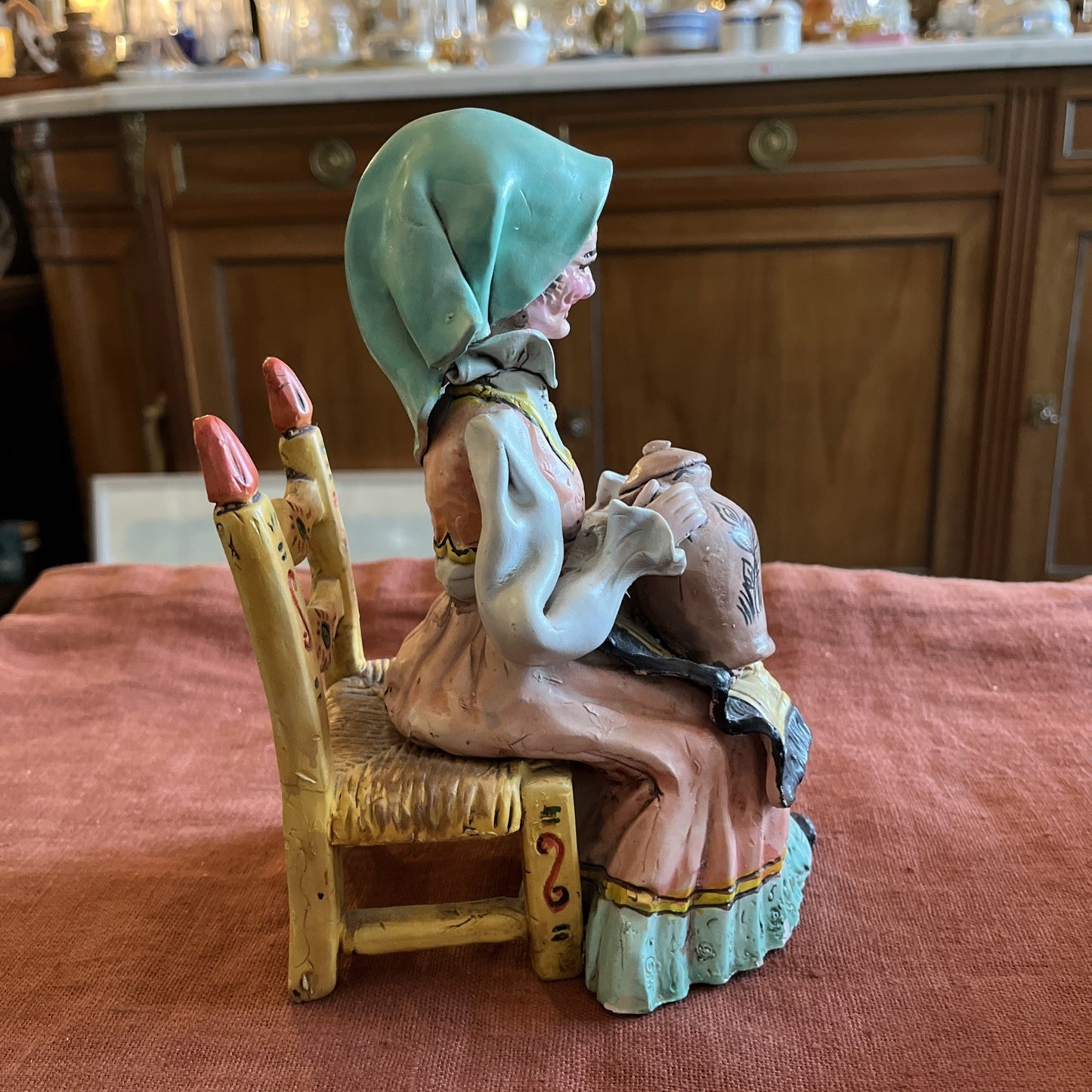 Figurine En Céramique Sorcière Signée A. Massima
