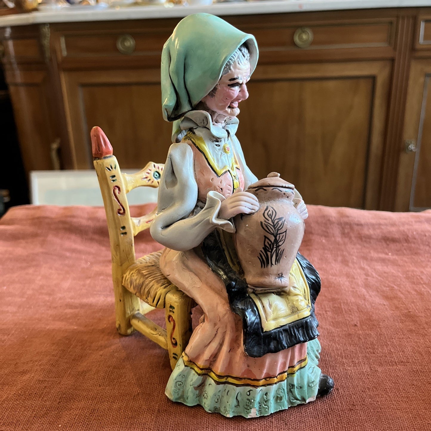 Figurine En Céramique Sorcière Signée A. Massima