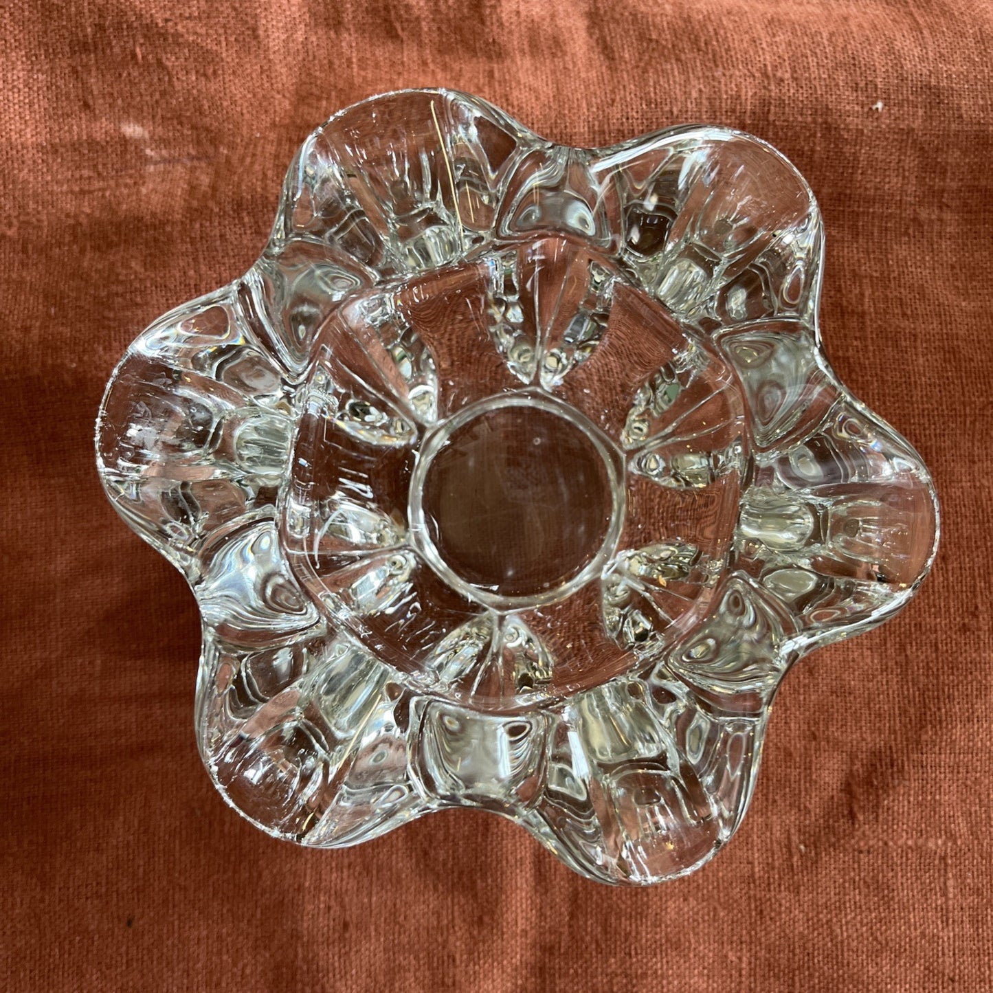 Cendrier En Cristal De Vannes Forme De Fleur