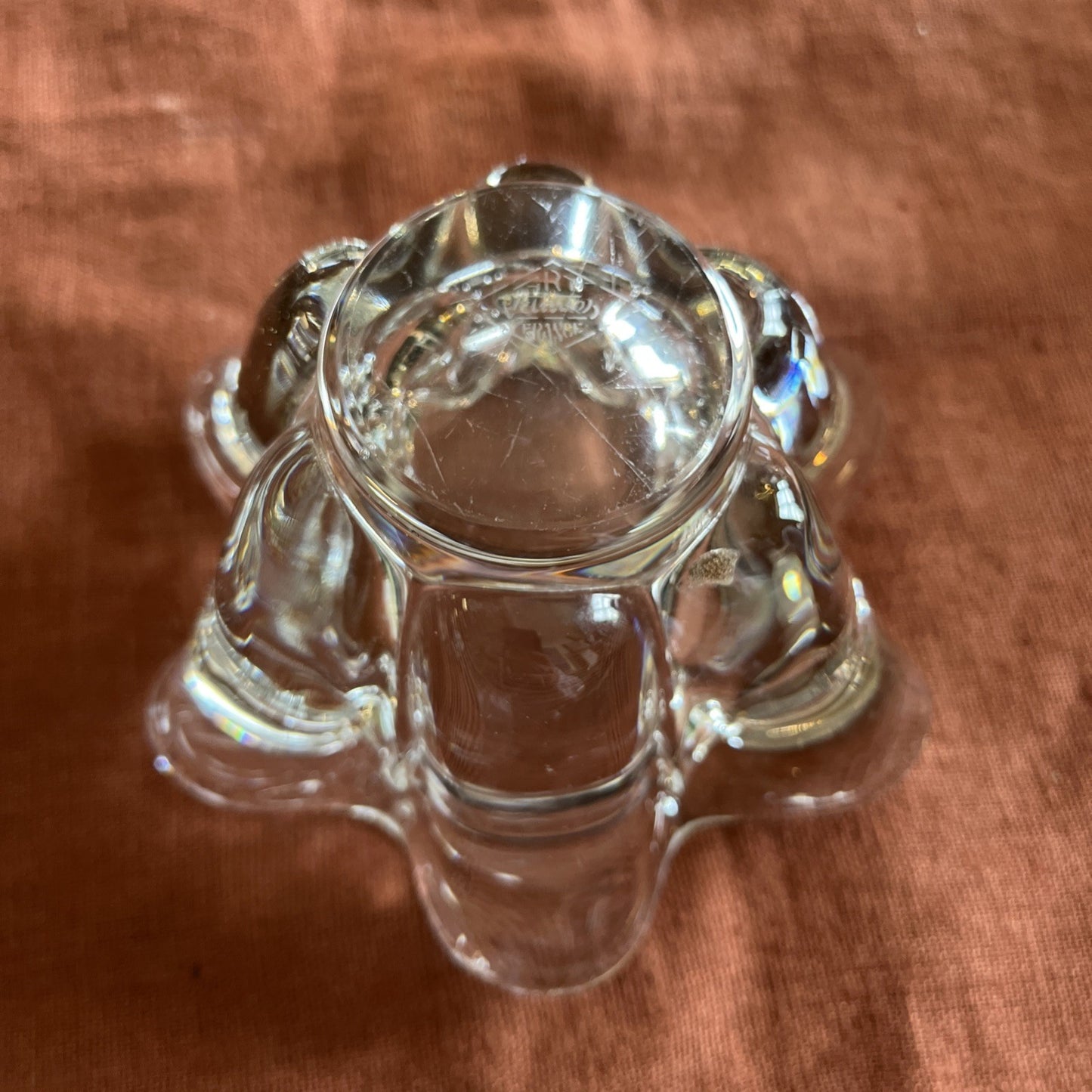 Cendrier En Cristal De Vannes Forme De Fleur