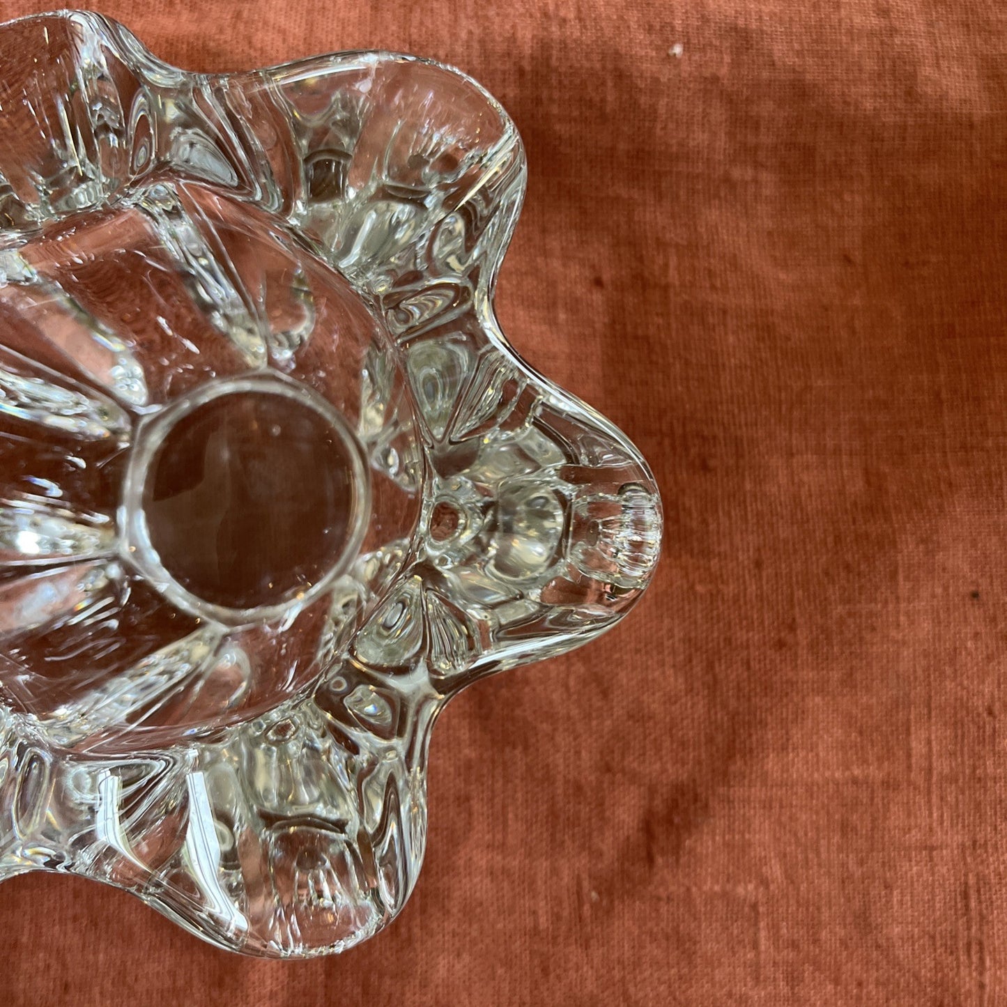 Cendrier En Cristal De Vannes Forme De Fleur
