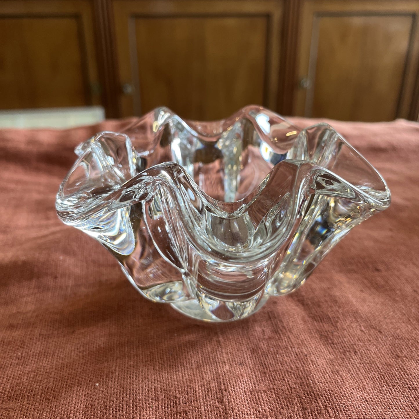 Cendrier En Cristal De Vannes Forme De Fleur