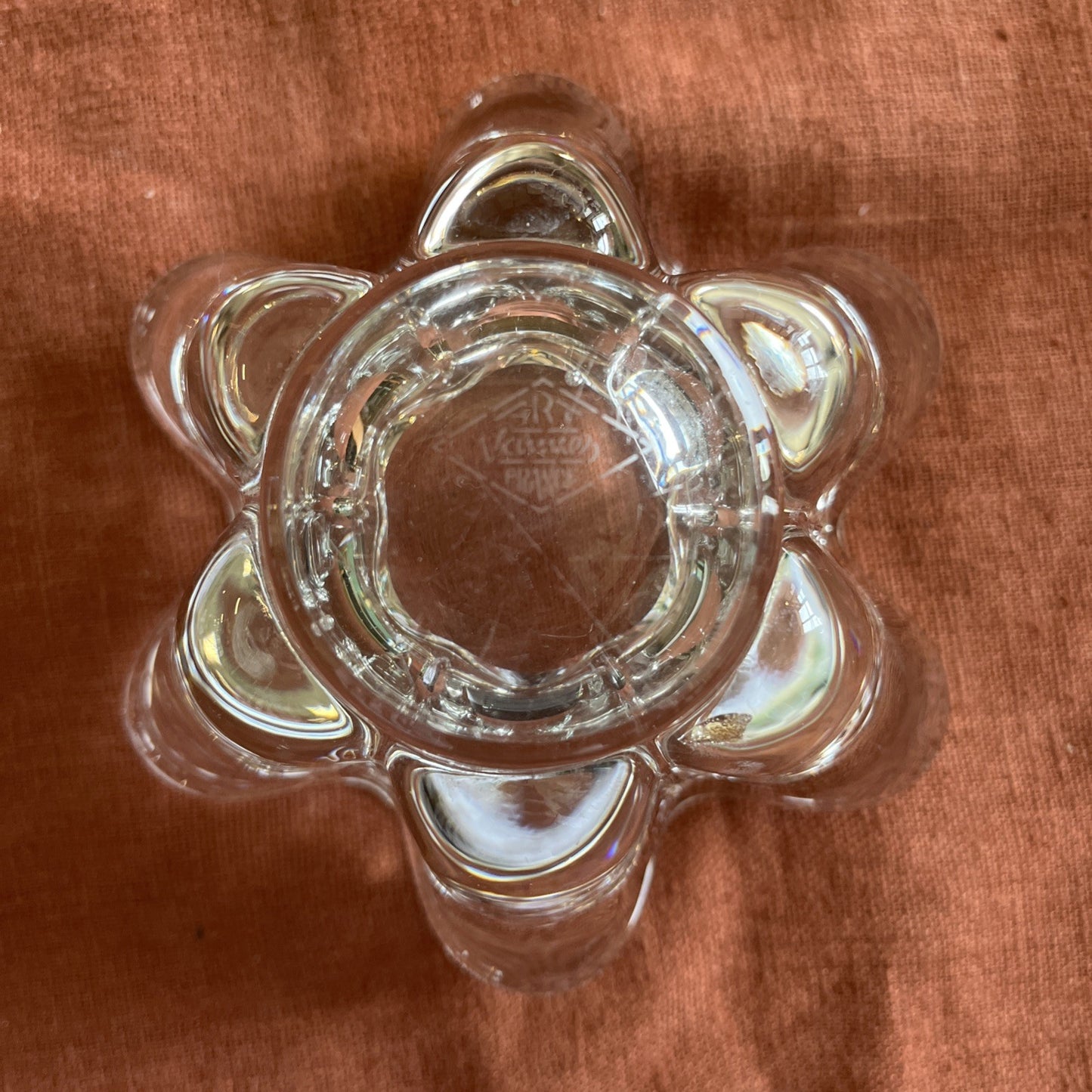 Cendrier En Cristal De Vannes Forme De Fleur