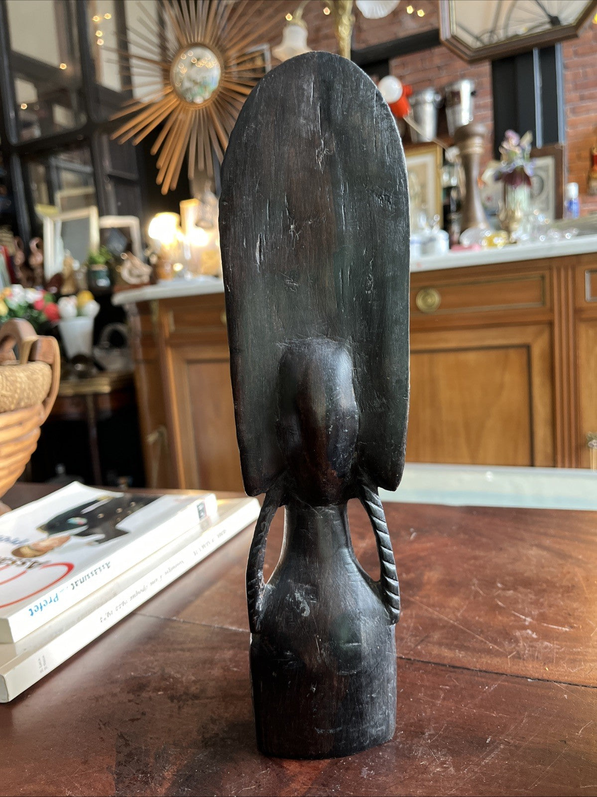 Sculpture Buste Femme Africaine Bois