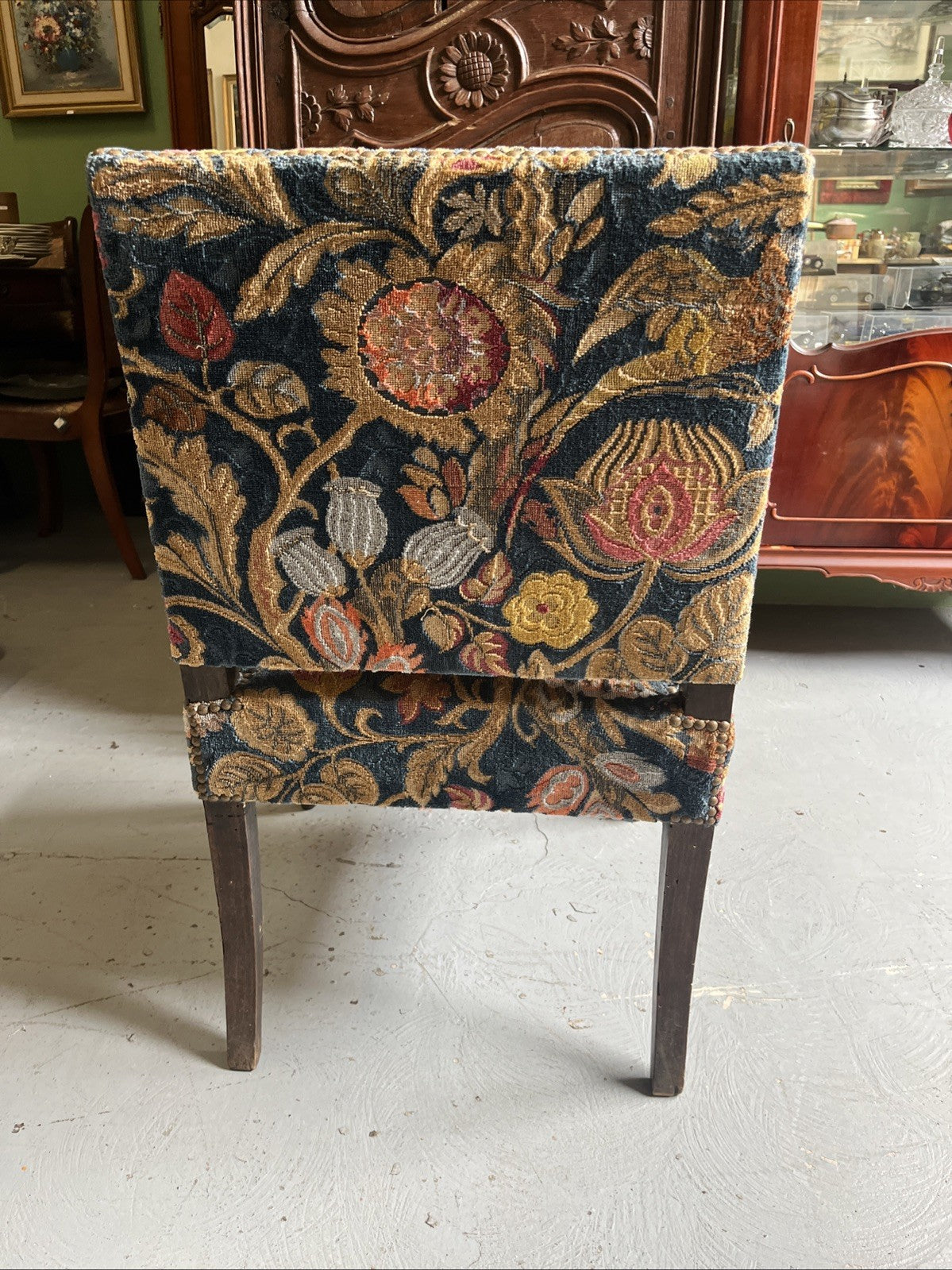 CHAISE A BRAS LOUIS XIII, FAUTEUIL XVIIe EN NOYER