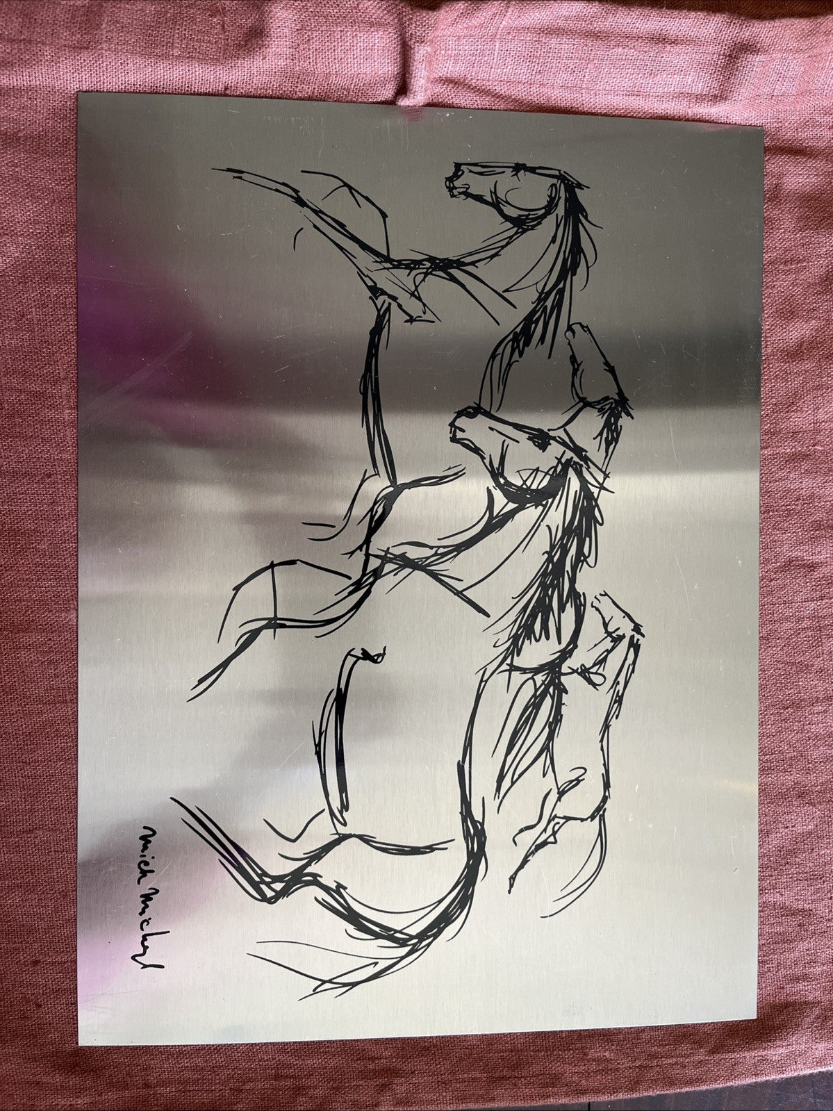 Impression Sur Aluminium Course De Chevaux MICK Mickey