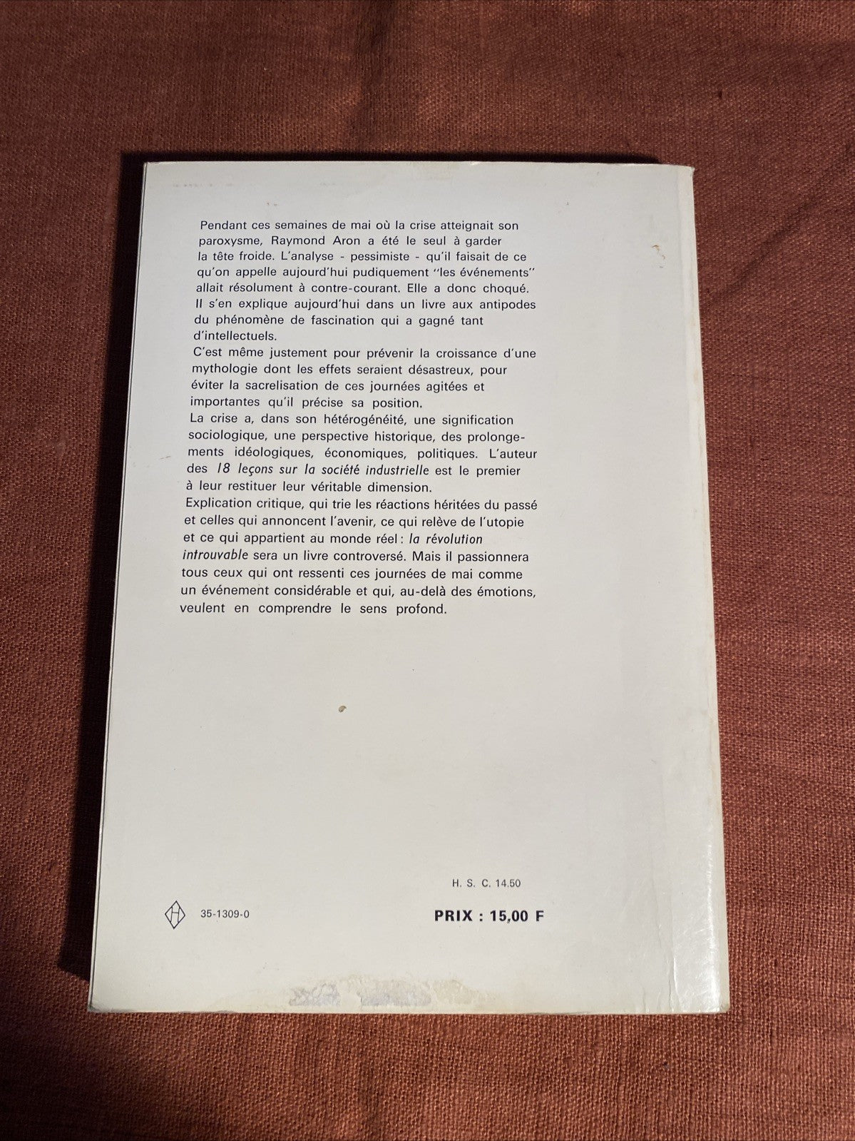 La révolution introuvable | RAYMOND ARON | livre Bon état