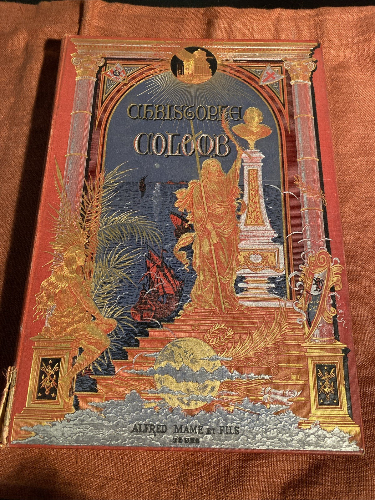 “Christophe Colomb - M. Ricard 1903 Alfred Mame Illustré Baldo & Meaulle” - livre -