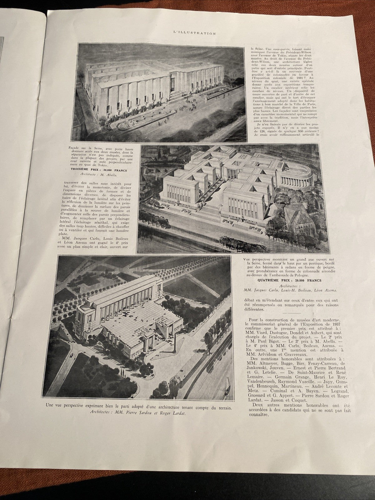 “Les Concours d’Architecture pour l’Exposition de 1937
