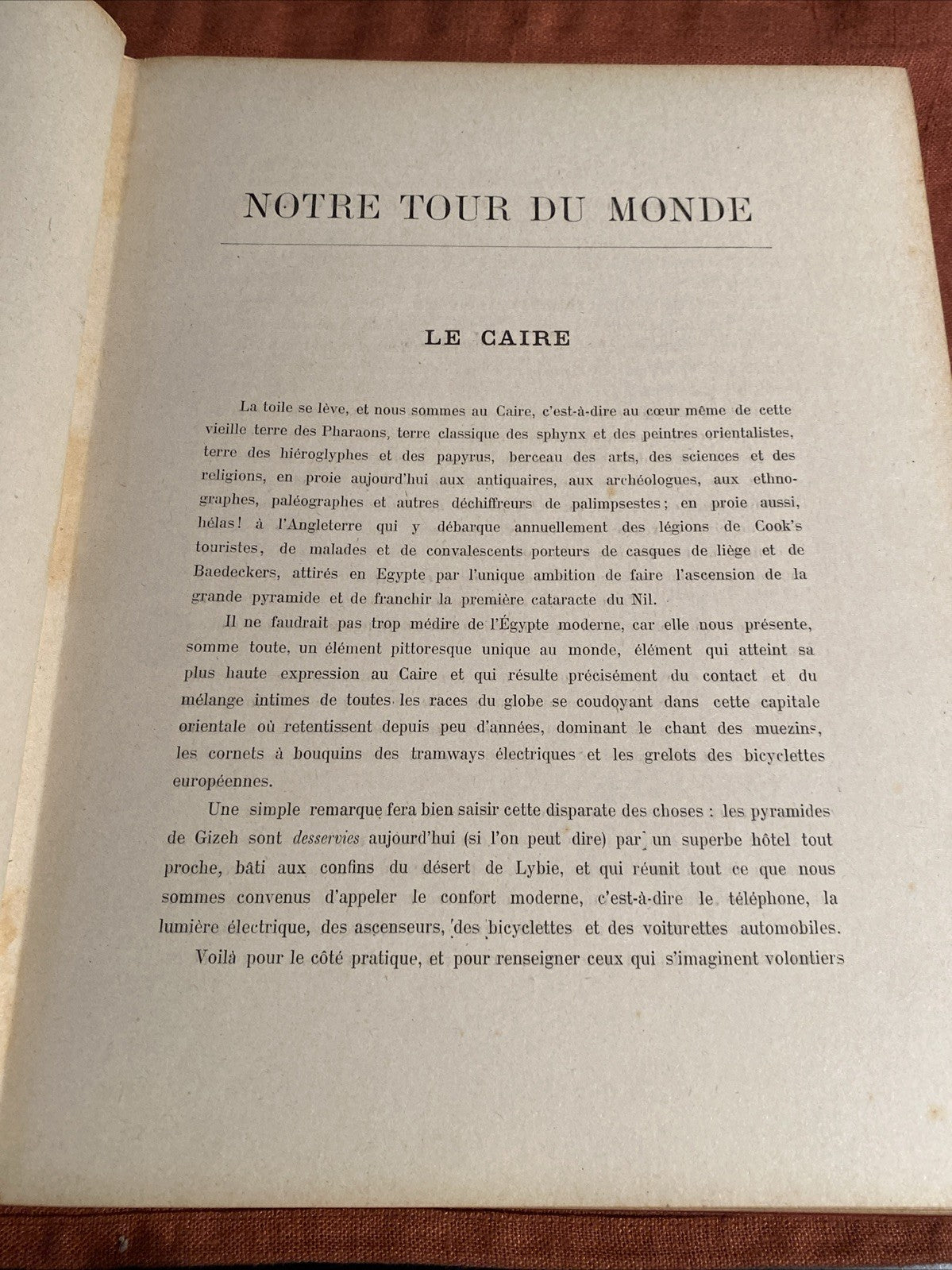 Livre Notre tour du monde - Jules Hoche - Édition Illustrée Dujoyen Reliure Déco
