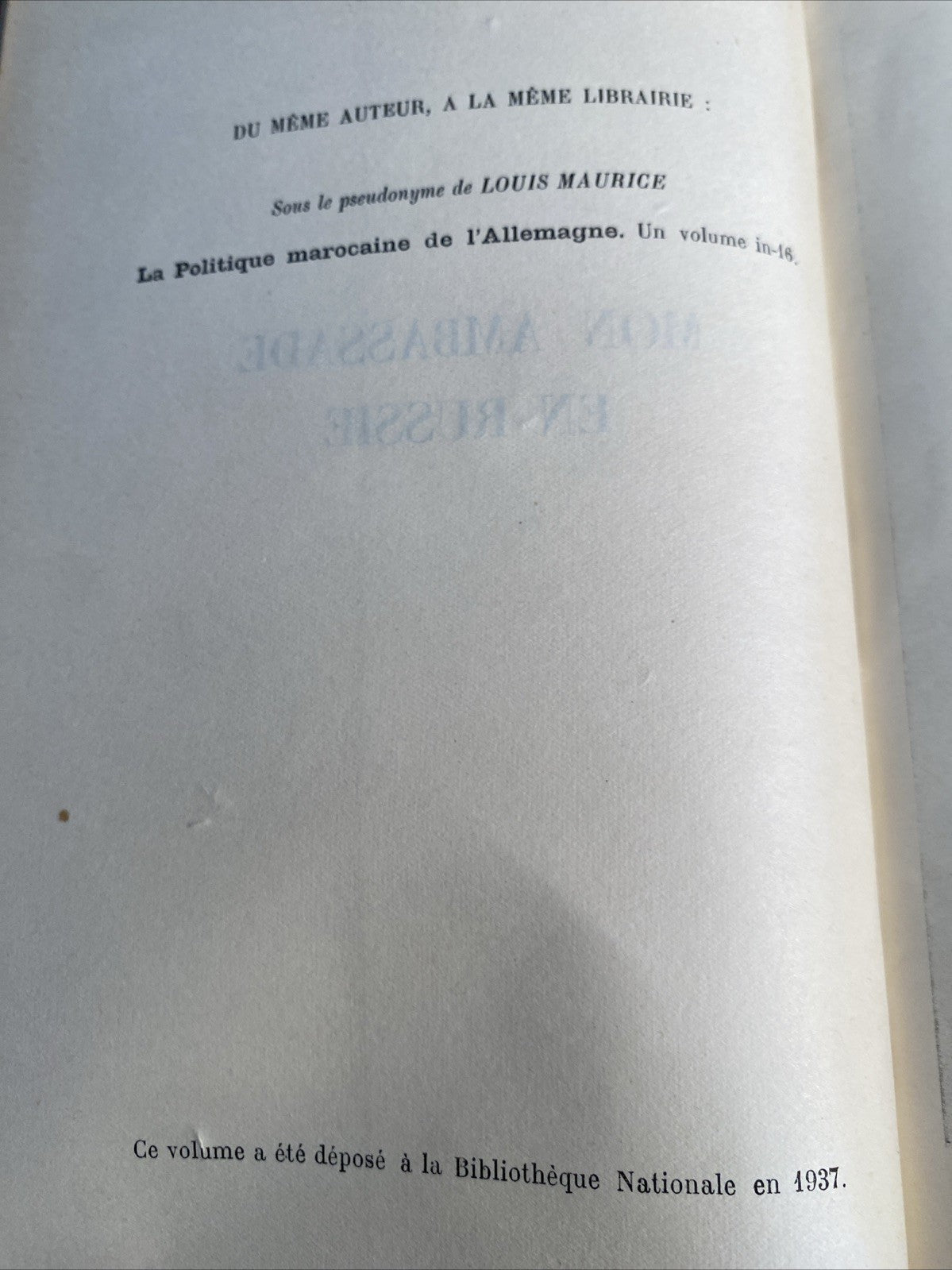 Livre Mon Ambassade en Russie 1903-1908 par Maurice Bompard