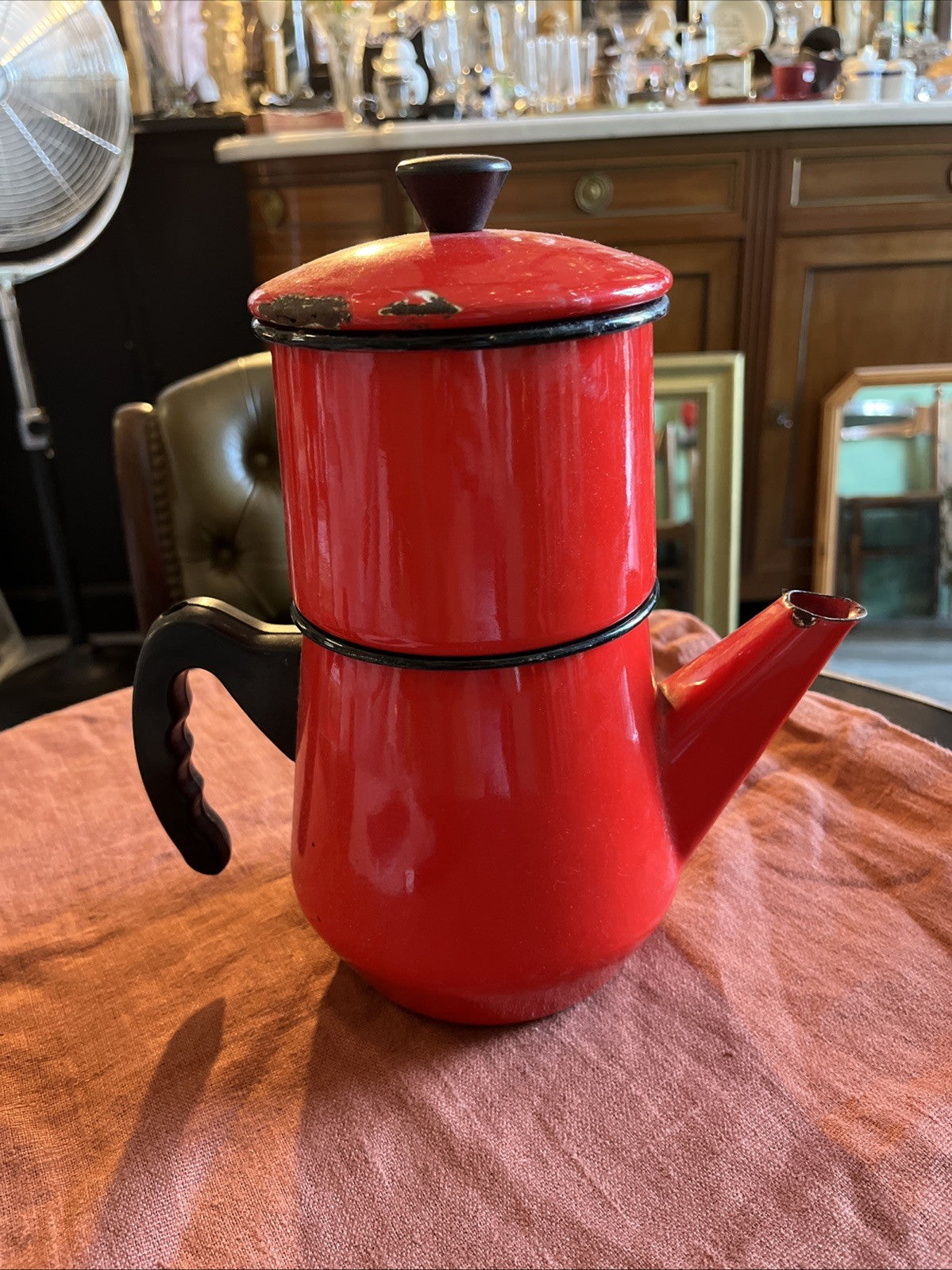 Cafetière Tôle Émaillée Rouge