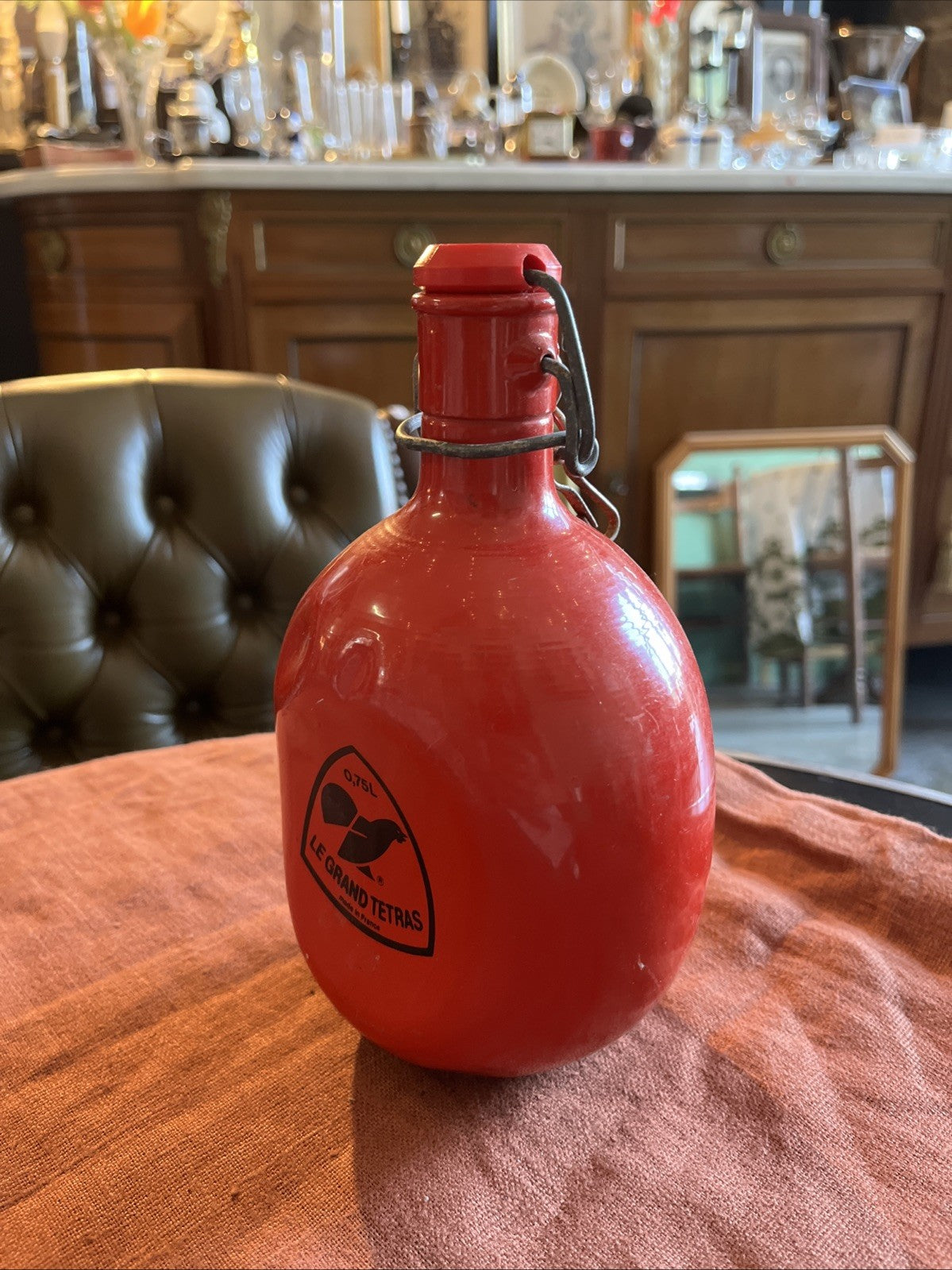 Gourde Tôle Émaillée Rouge