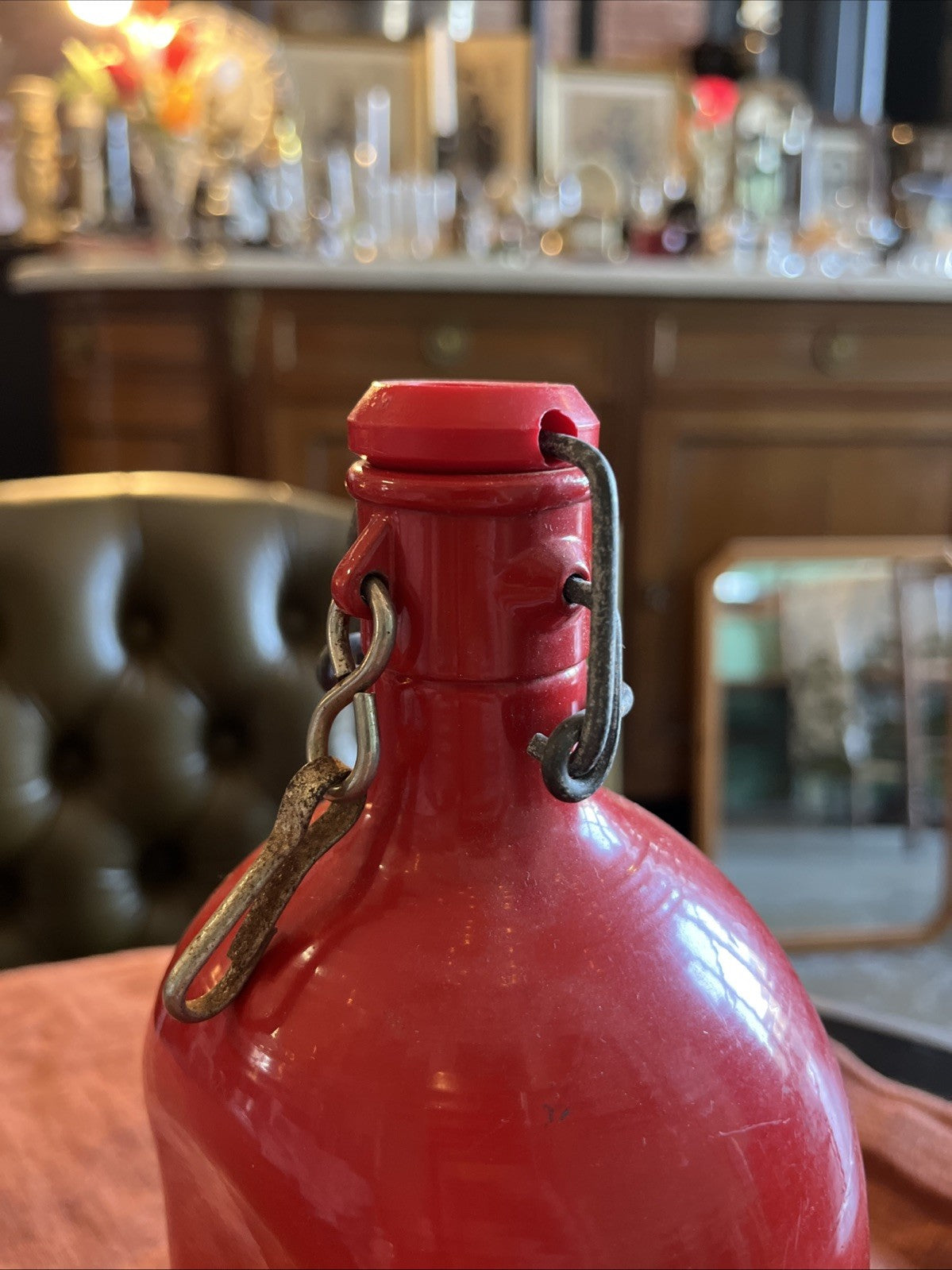 Gourde Tôle Émaillée Rouge