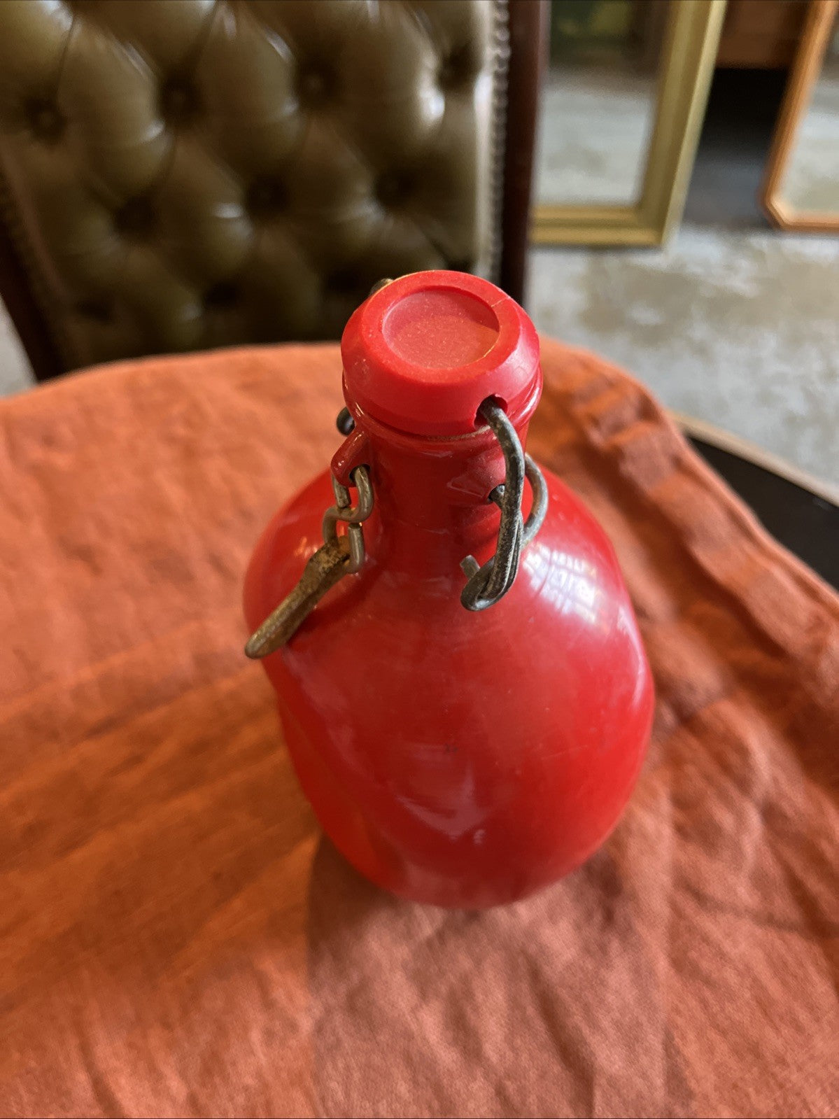 Gourde Tôle Émaillée Rouge