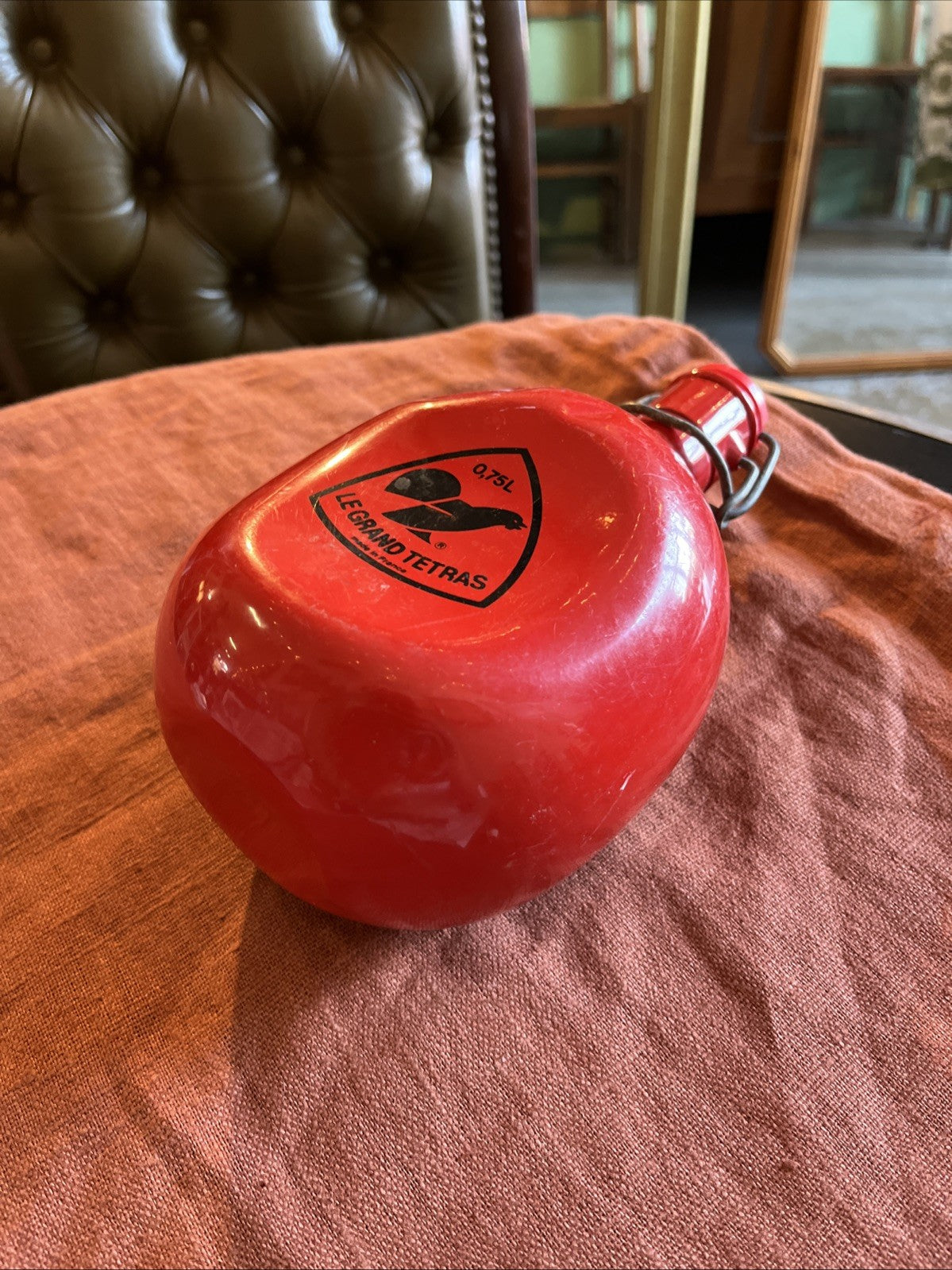 Gourde Tôle Émaillée Rouge